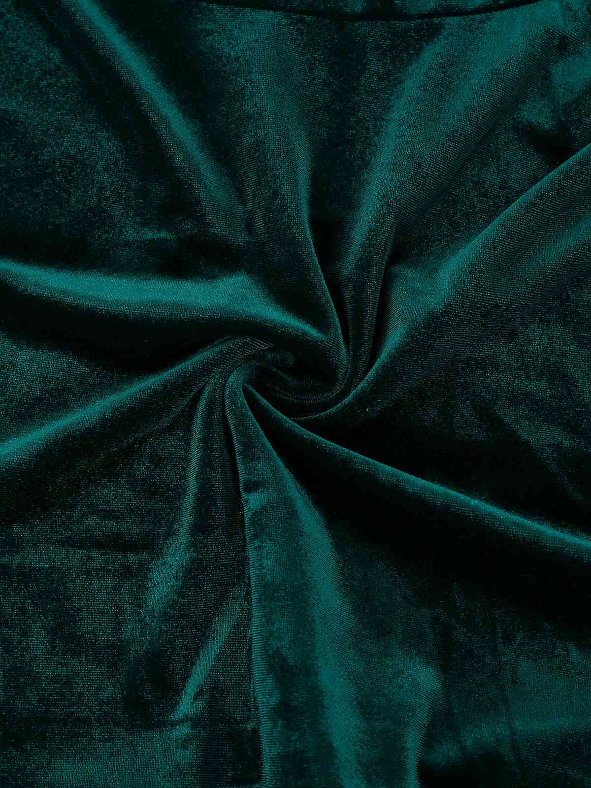 1970er Weihnachten Samt Plüsch Spaghetti Träger Mini Kleid - Image 5
