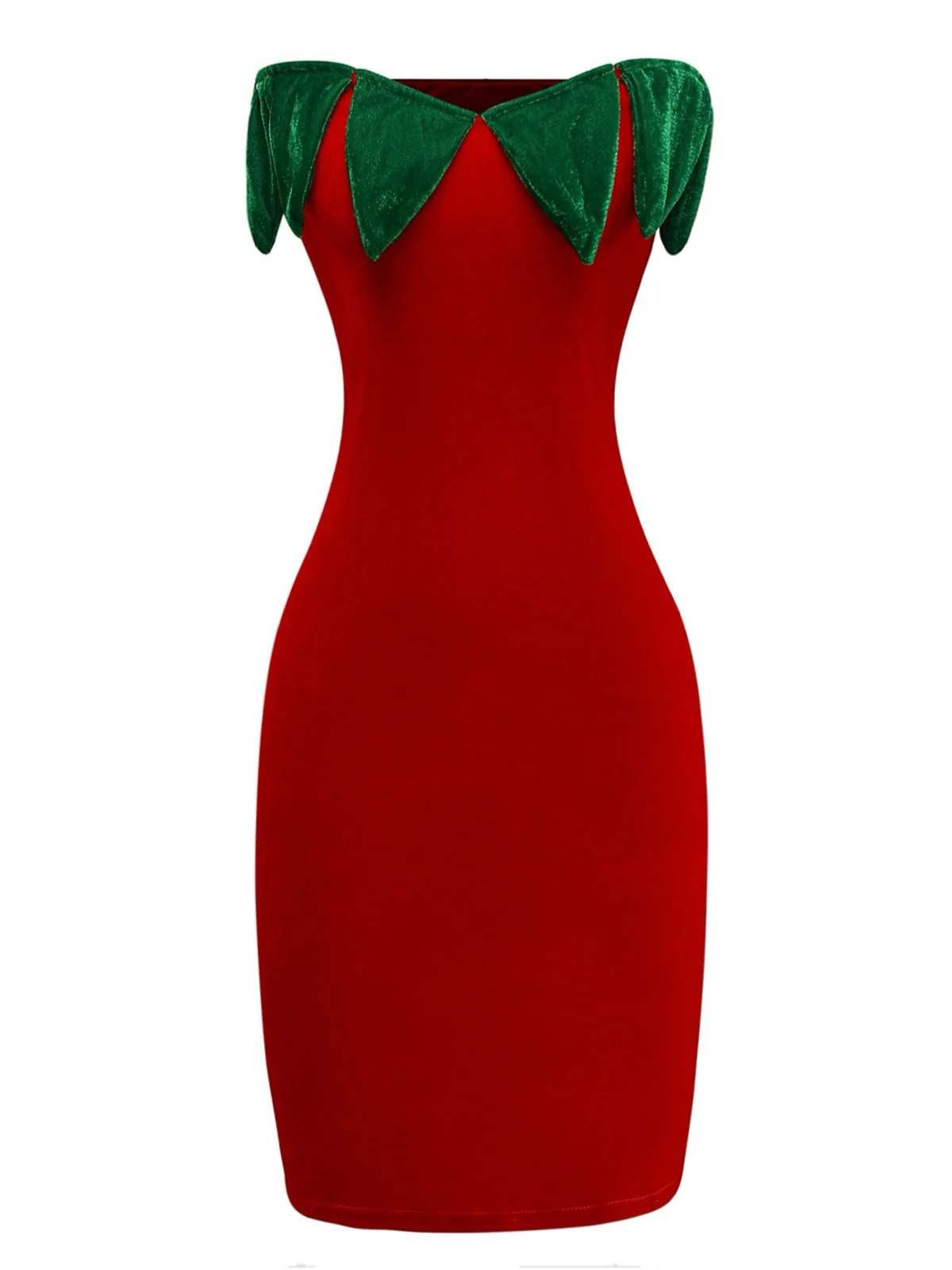 Rot 1980er Erdbeere Tube Mini Kostüm Kleid - Image 4