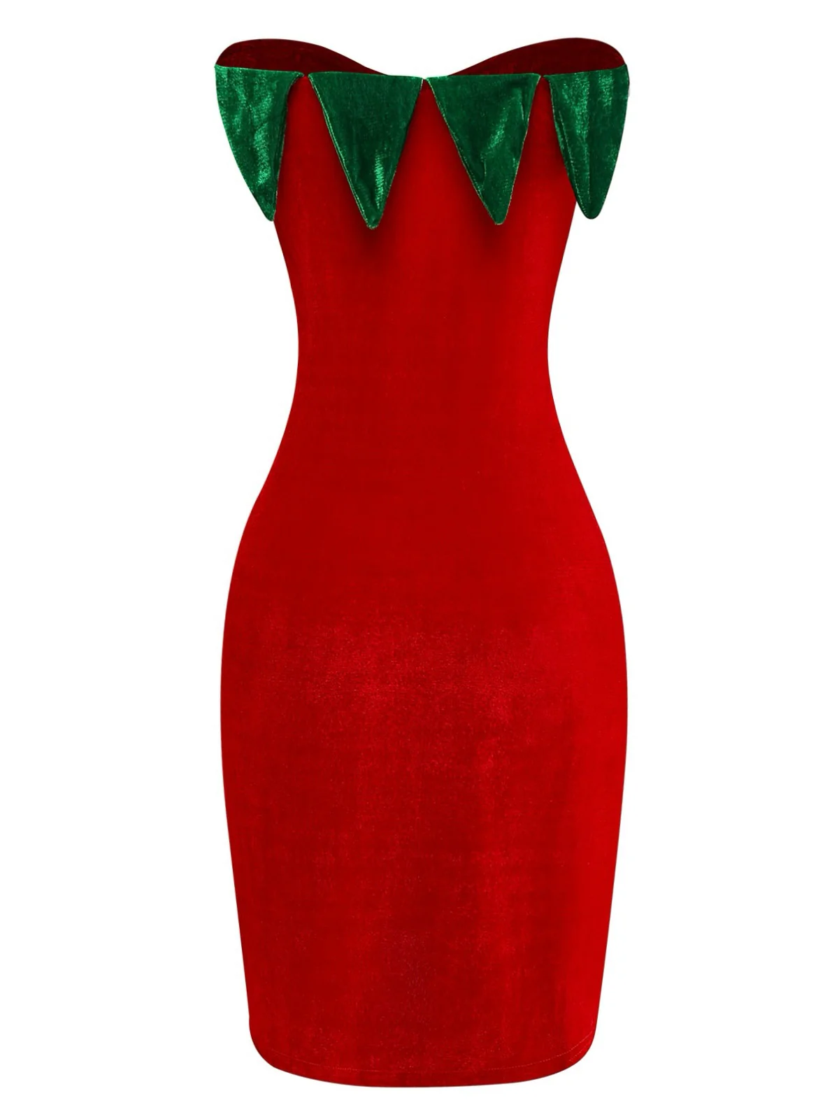 Rot 1980er Erdbeere Tube Mini Kostüm Kleid - Image 5
