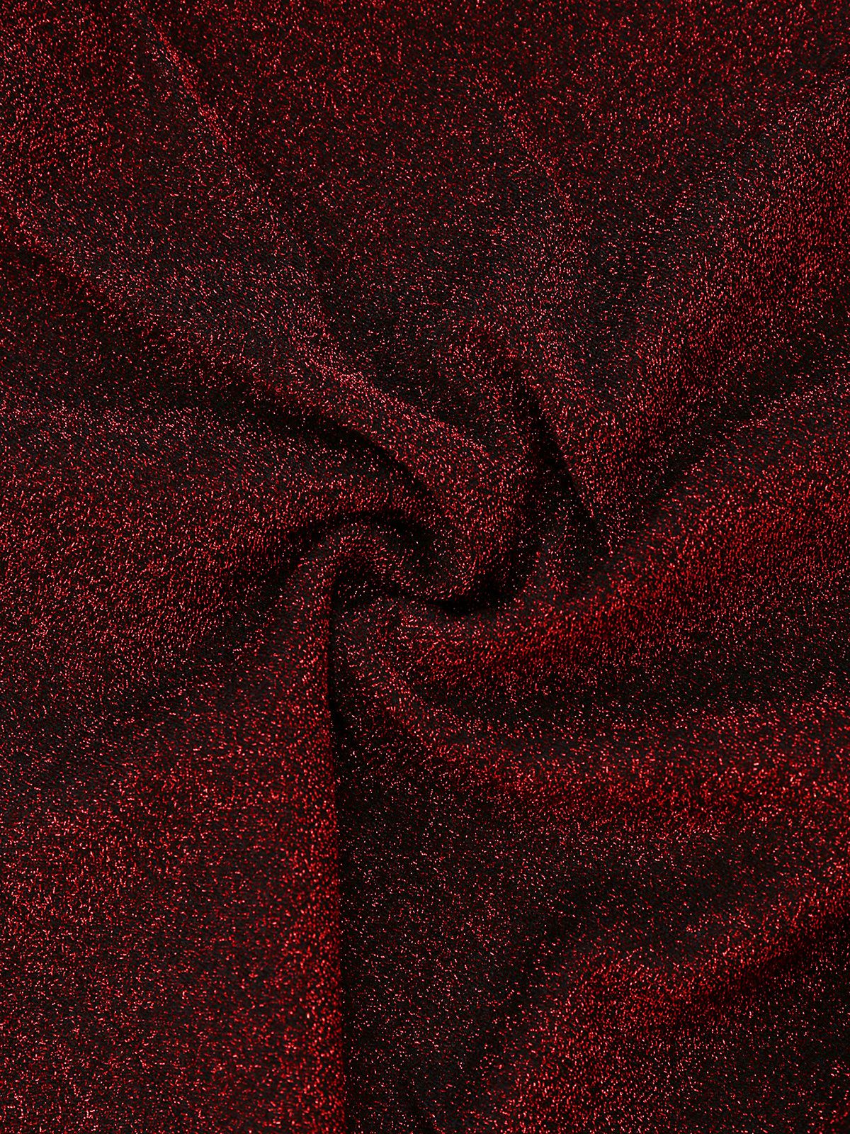 Rot 1980er Funkeln Tief-V Langarm Jumpsuit - Image 6