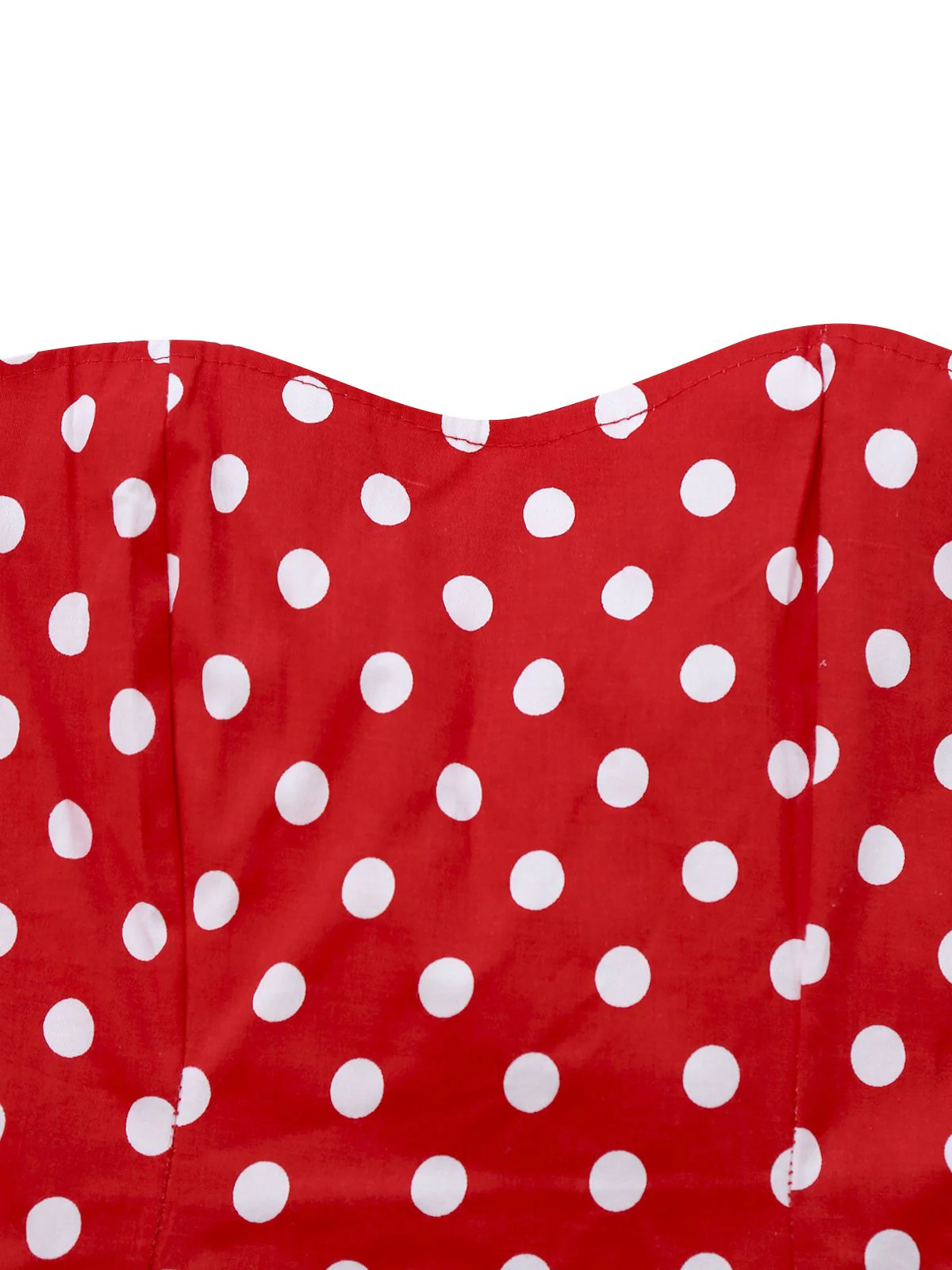 Rot 1980er Polka Dot Kleid & Netz Rock Set - Image 3