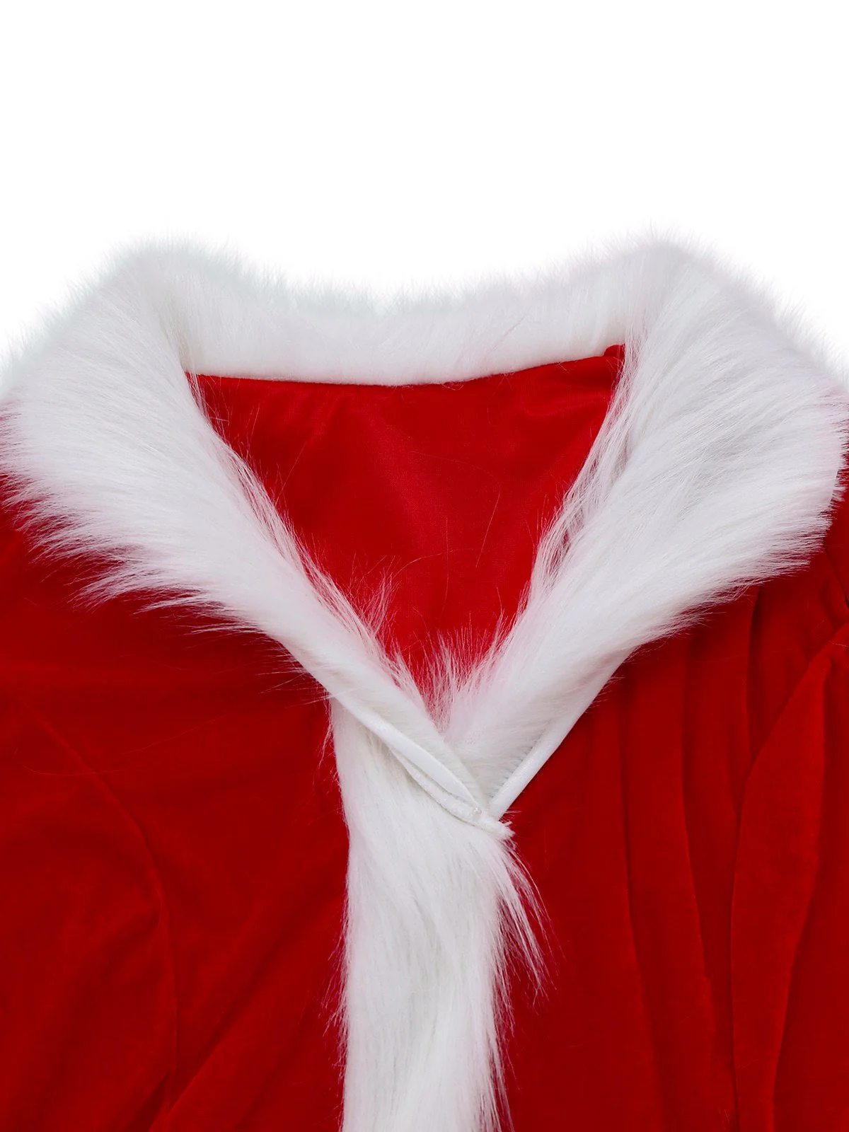 Rot & Grün 1940er Weihnachten Grinch Pelzbesatz Kleid - Image 4