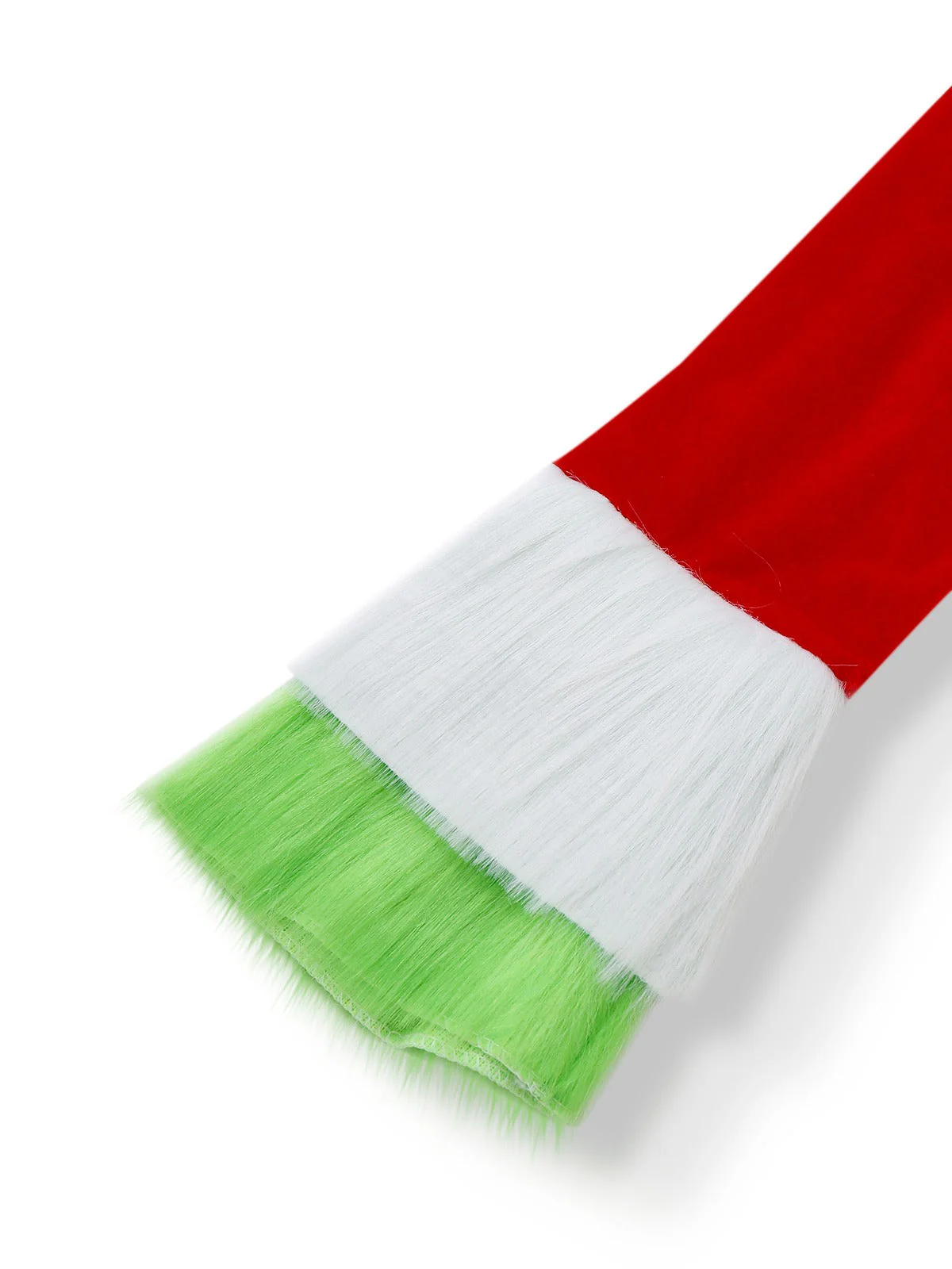 Rot & Grün 1940er Weihnachten Grinch Pelzbesatz Kleid - Image 6