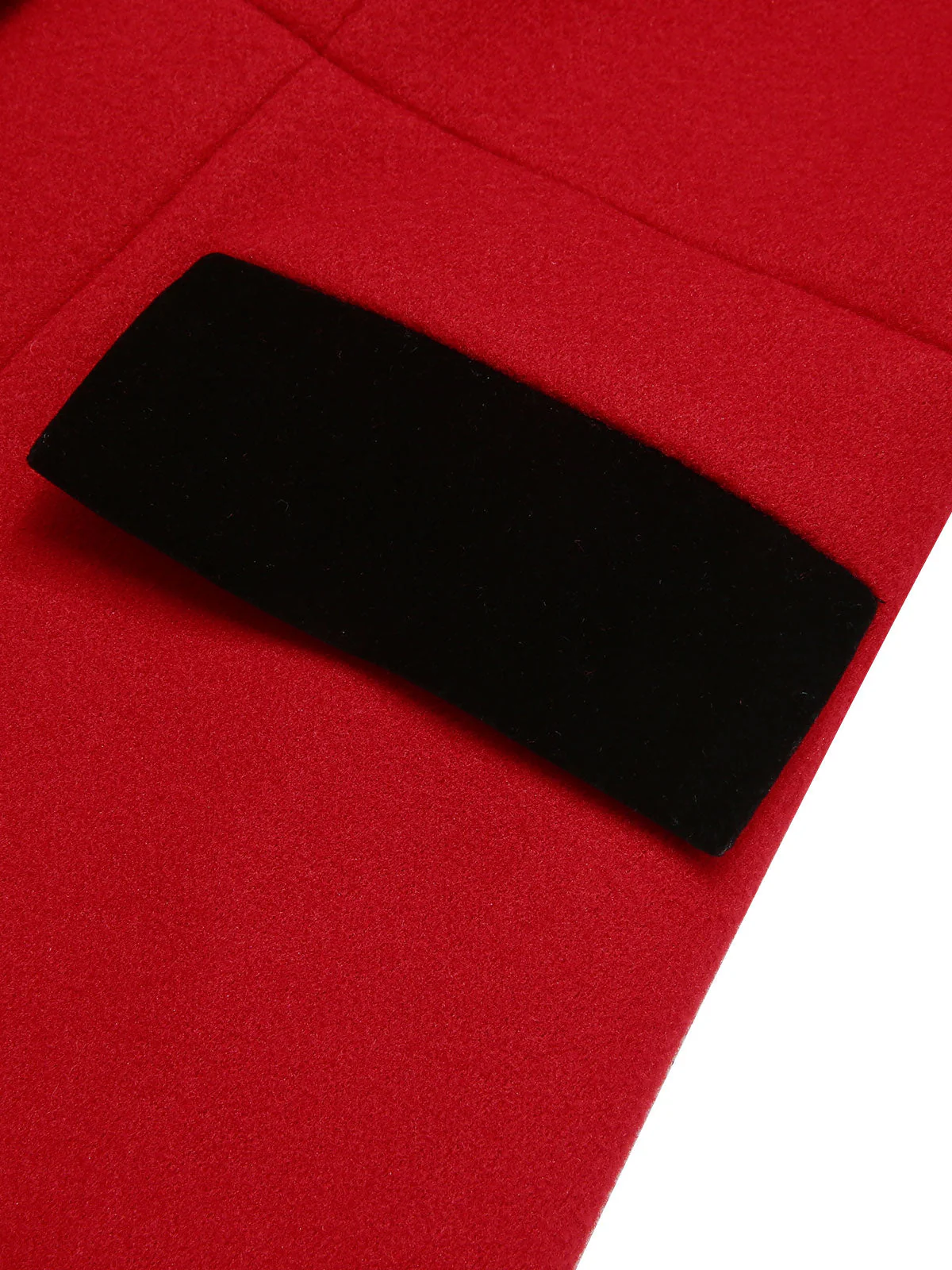 Rot-schwarzer 1950er Reversknopf-Taschenmantel - Image 7