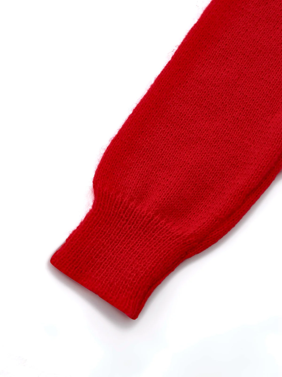 Rot & Weiß 1960er Schneeflocke Rollkragen Pullover Kleid - Image 5