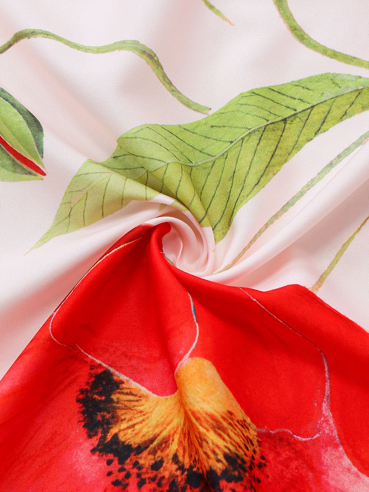 Rot Y2K Slip Wasserfallausschnitt Blumen Rückenfrei Kleid - Image 4
