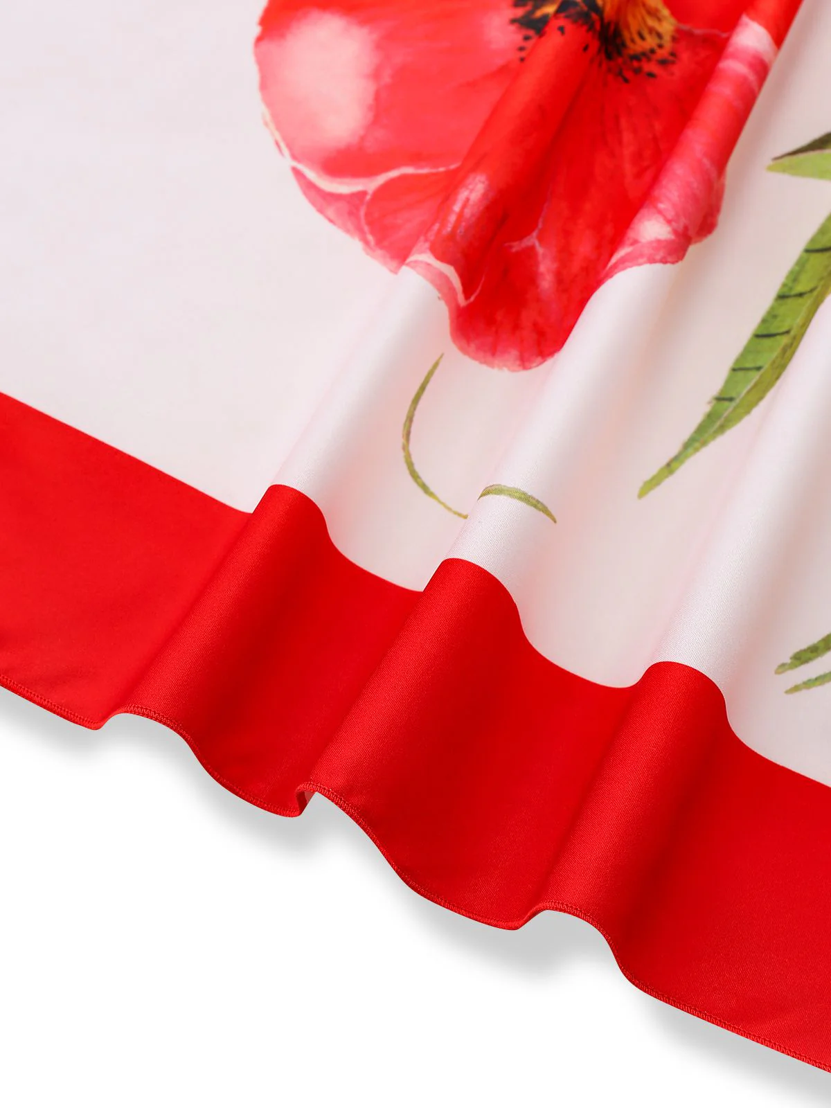 Rot Y2K Slip Wasserfallausschnitt Blumen Rückenfrei Kleid - Image 5