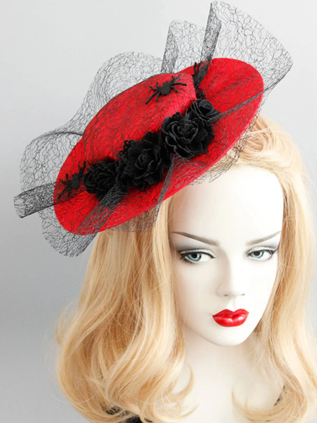 ROTER HALLOWEEN SPITZEN SPIDER HUT - Image 4