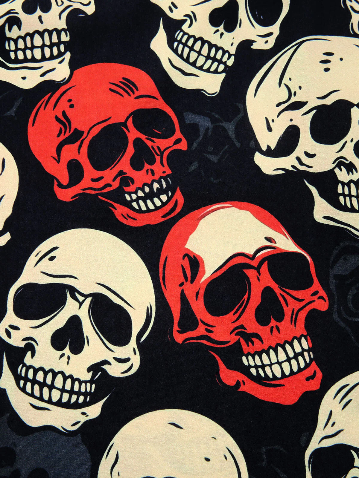 Rotes 1960er Halloween-Totenkopf-Trägerkleid - Image 6