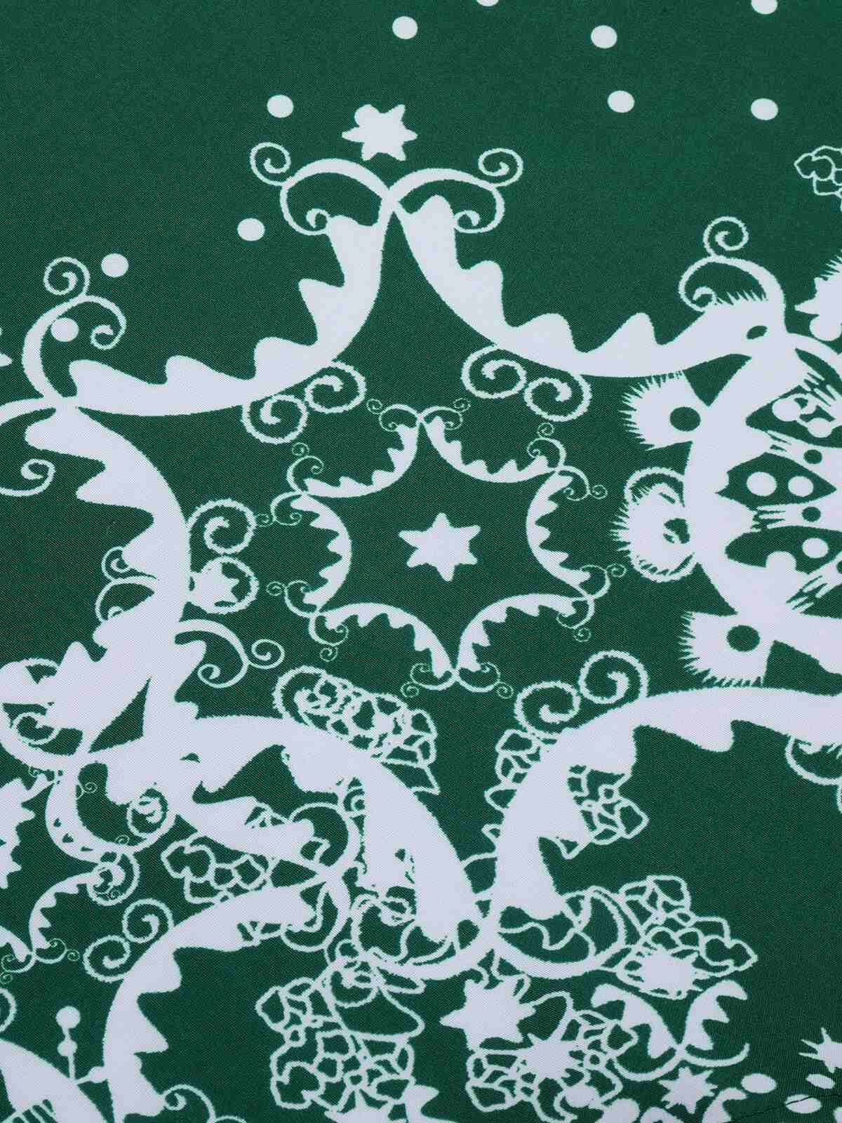 Rot 1950er Weihnachten Schulterfrei Schneeflocke Kleid - Image 10