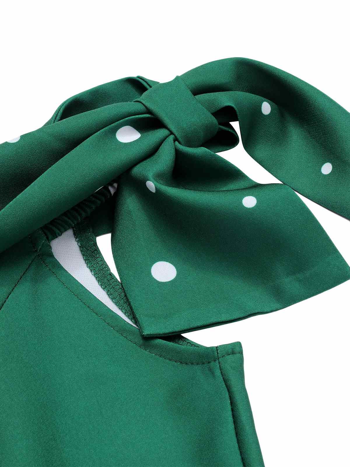 Rot 1950er Weihnachten Schulterfrei Schneeflocke Kleid - Image 8