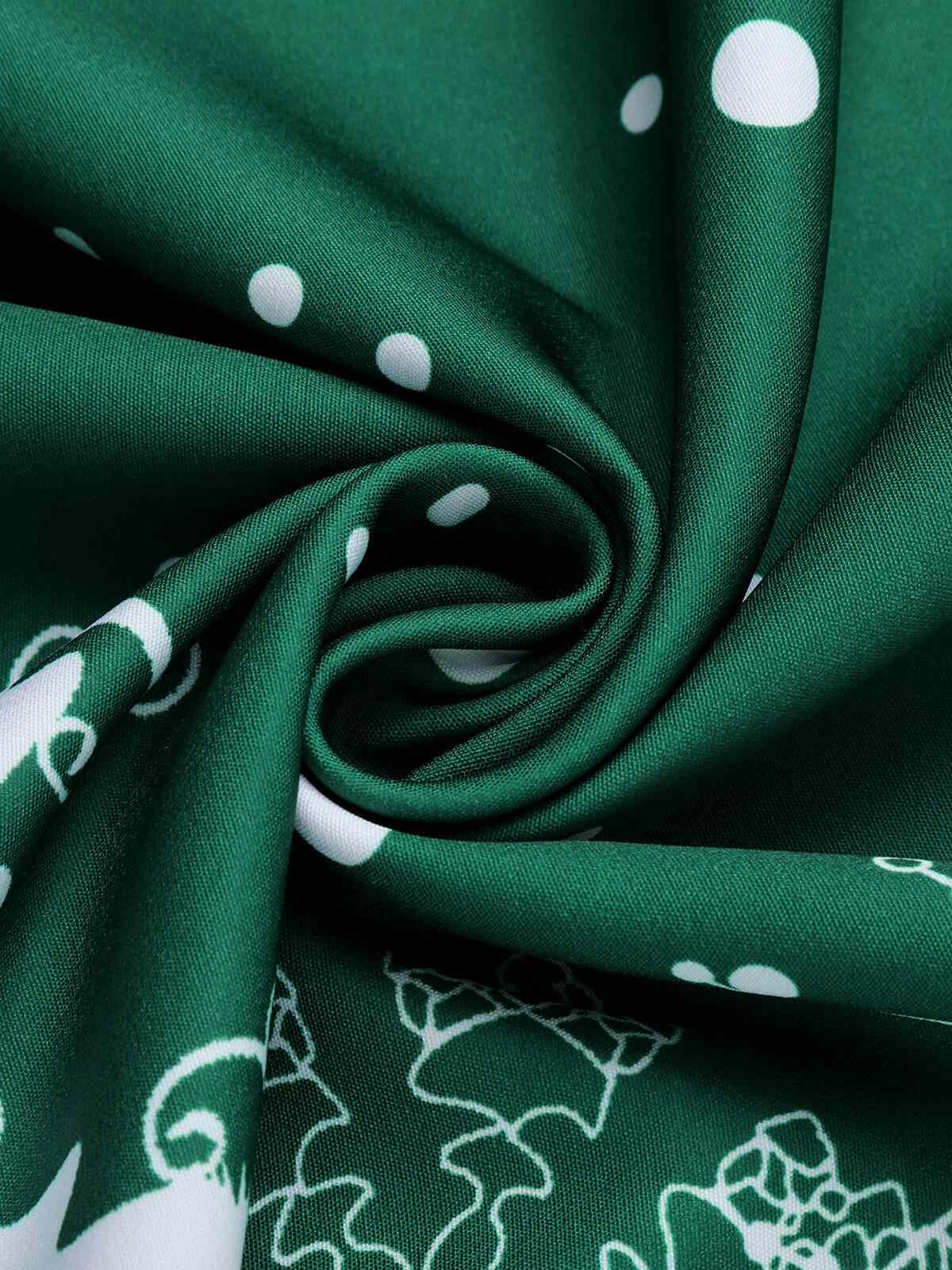 Rot 1950er Weihnachten Schulterfrei Schneeflocke Kleid - Image 9