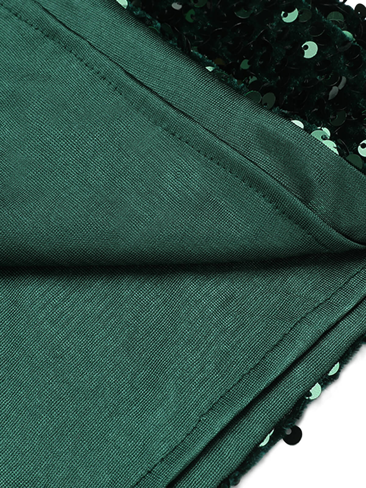 Grün 1960er Pailletten Schulterfrei Bleistift Kleid - Image 10
