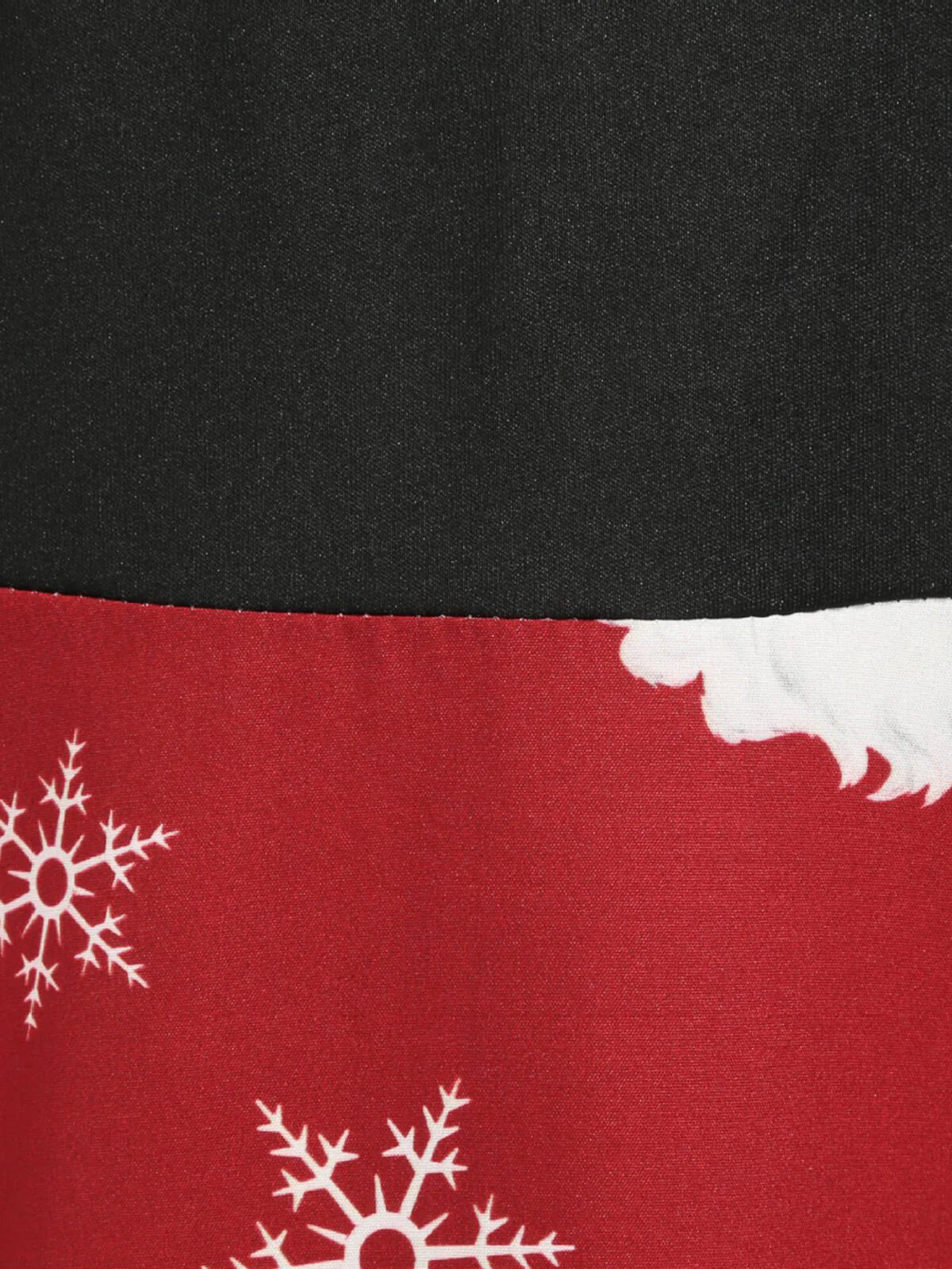 Rot 1950er Santa Claus V-Ausschnitt Gürtel Kleid - Image 4