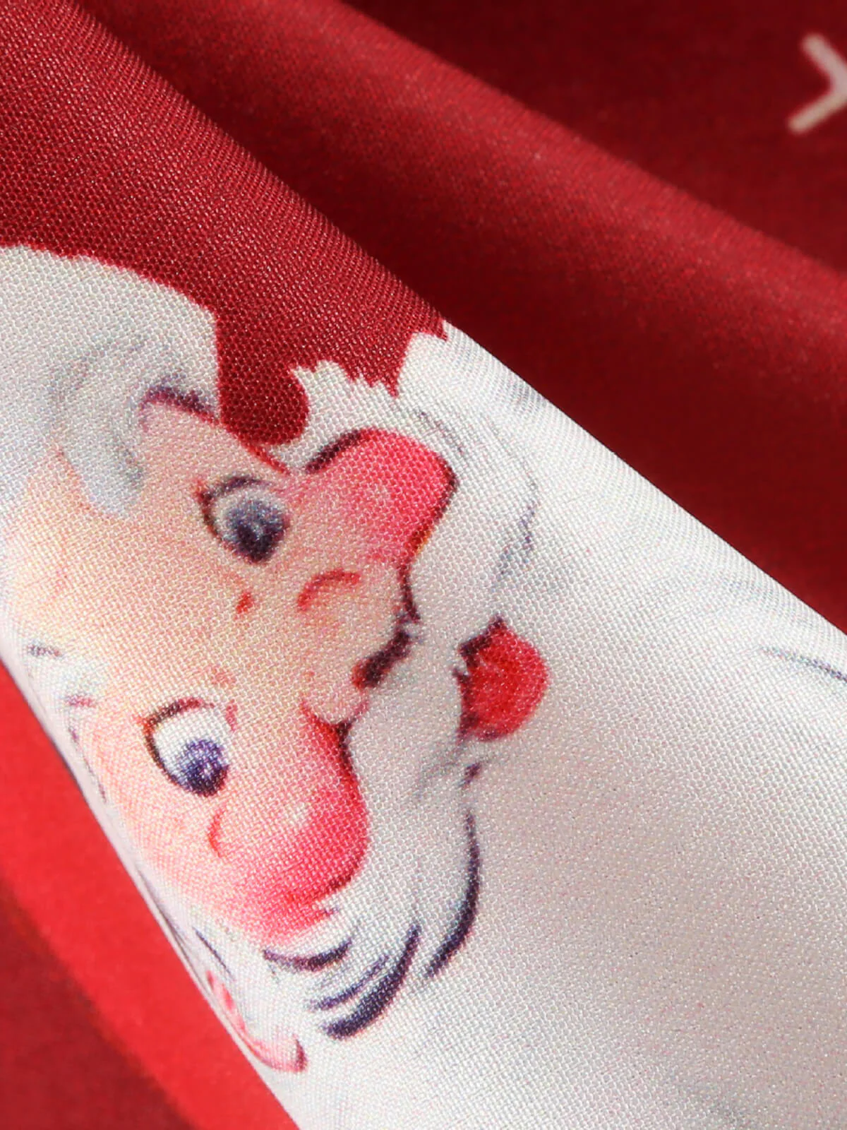 Rot 1950er Santa Claus V-Ausschnitt Gürtel Kleid - Image 6
