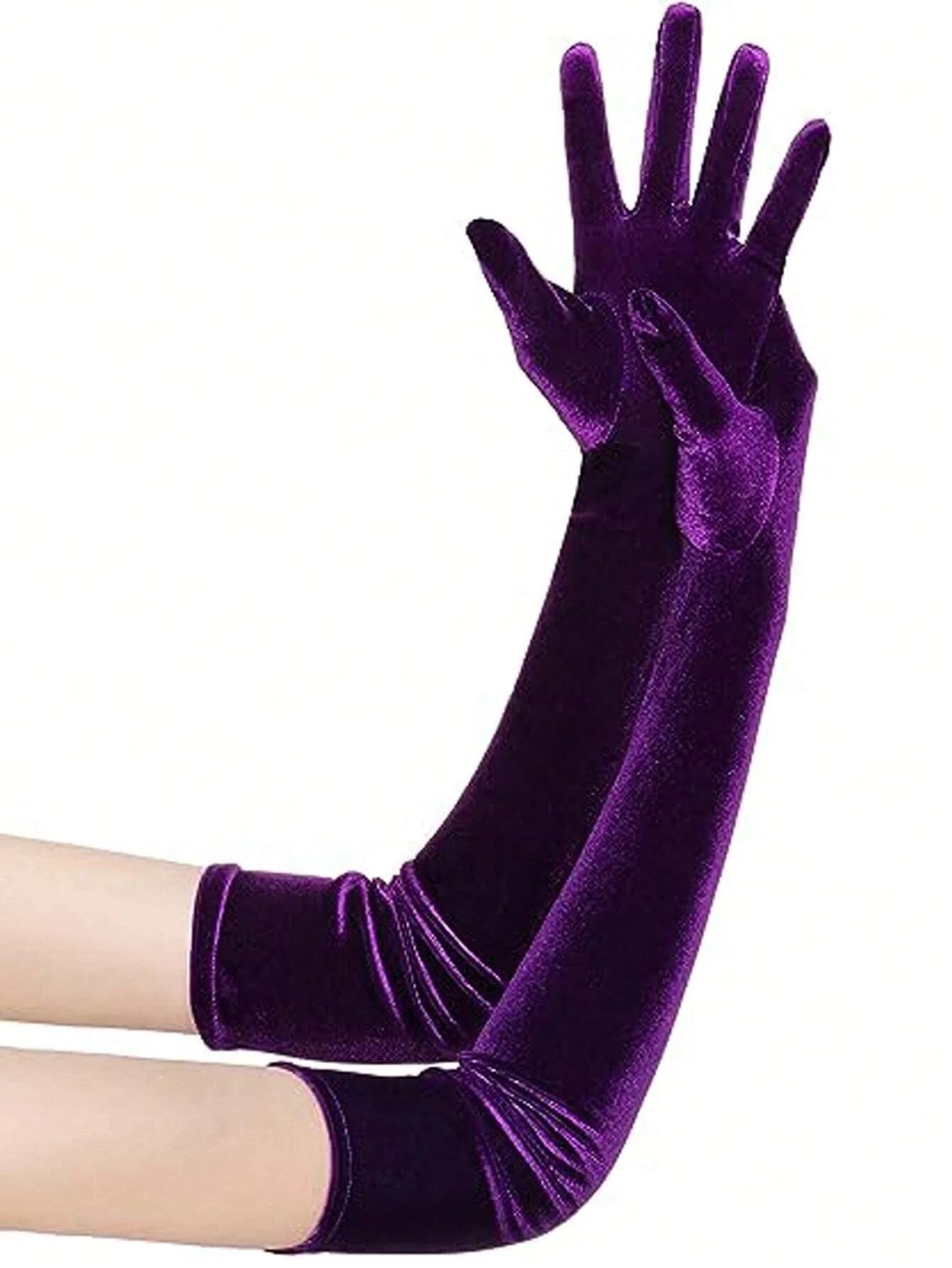 Samt Party Solide Vintage Lange Handschuhe - Image 9