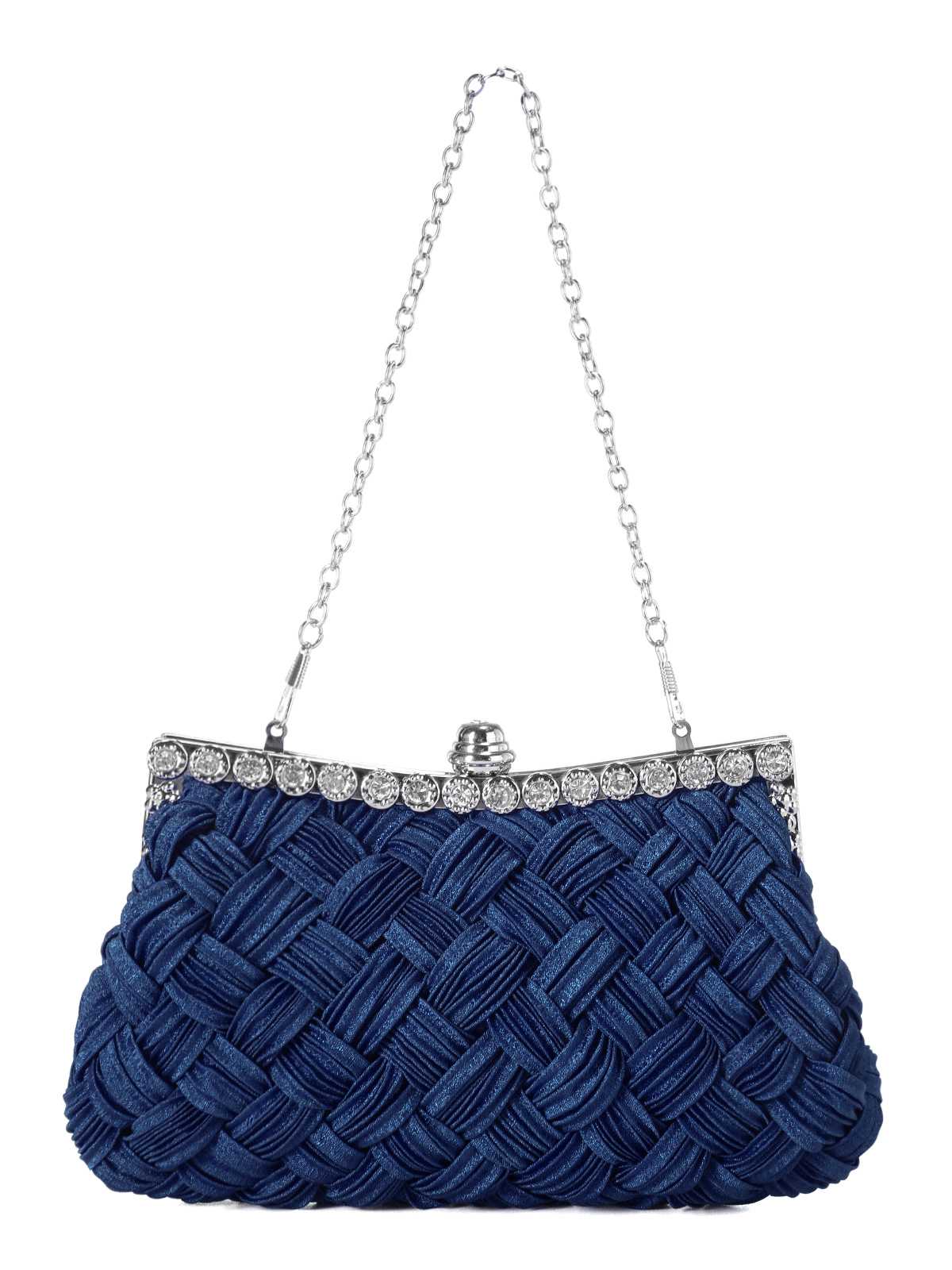 Satingewebe Diamant Abendtasche - Image 3