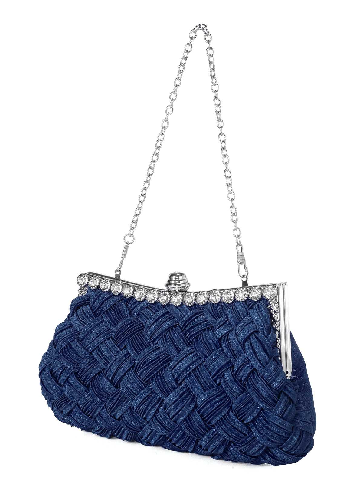 Satingewebe Diamant Abendtasche - Image 4