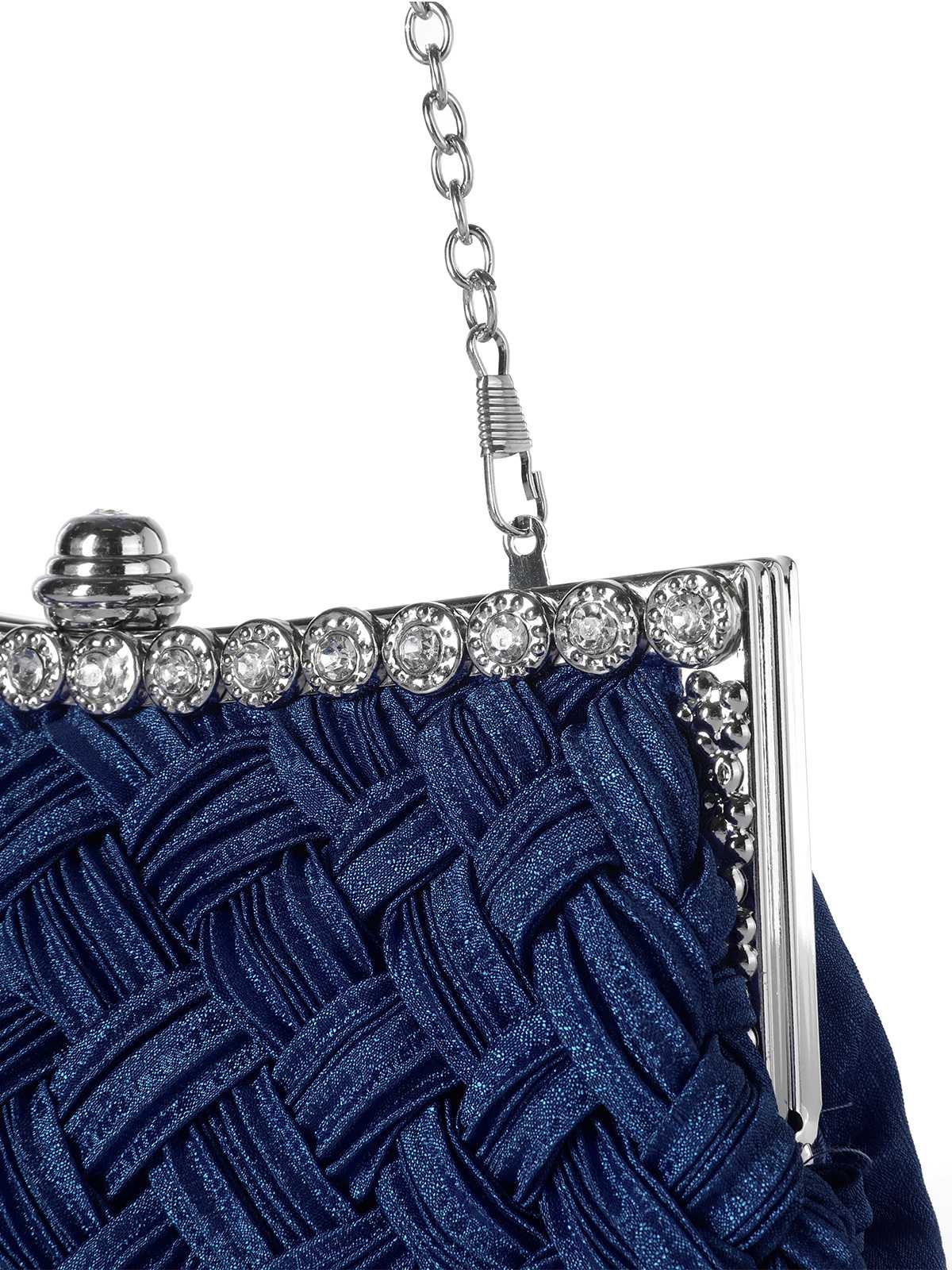 Satingewebe Diamant Abendtasche - Image 5