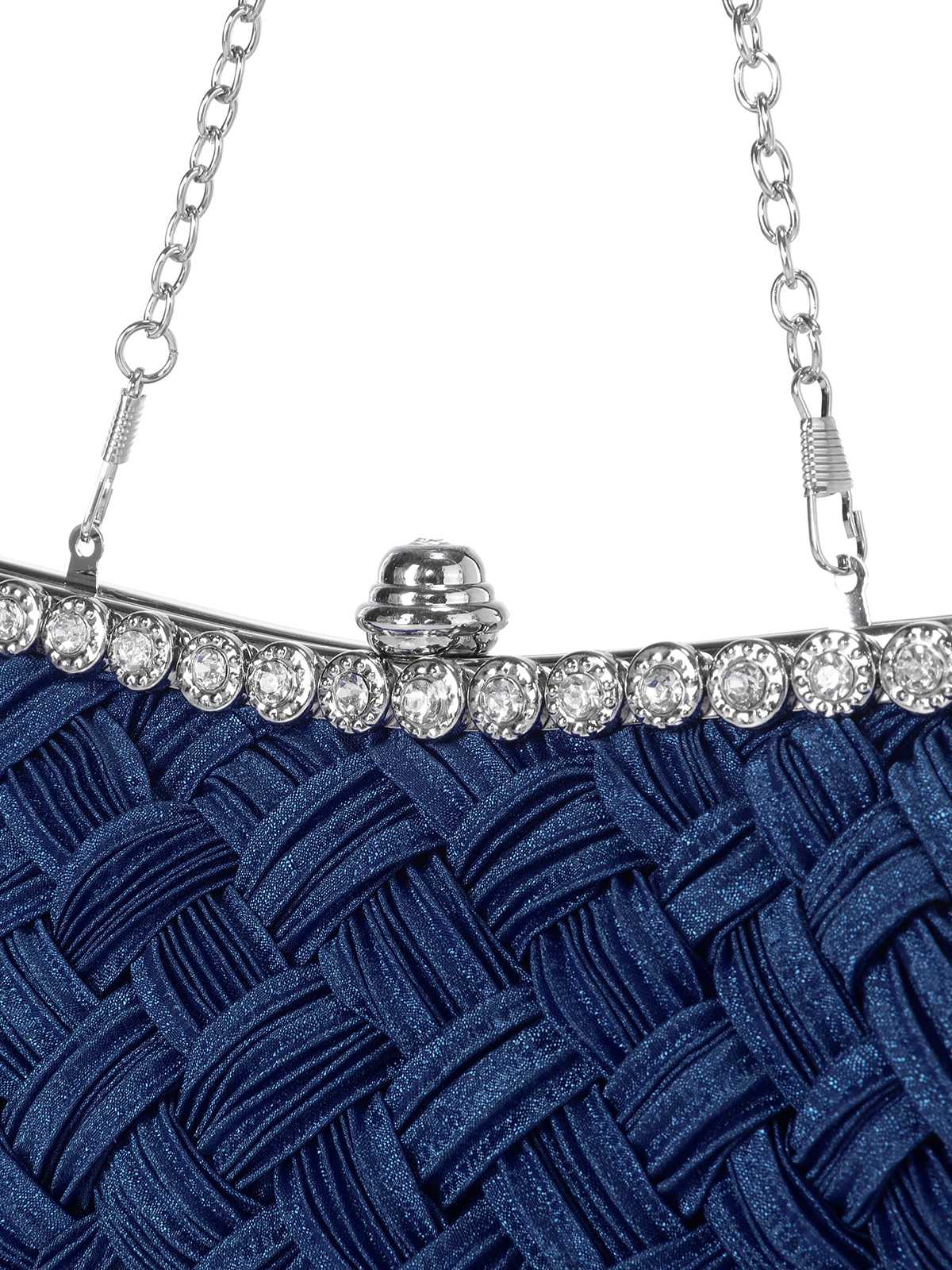 Satingewebe Diamant Abendtasche - Image 6