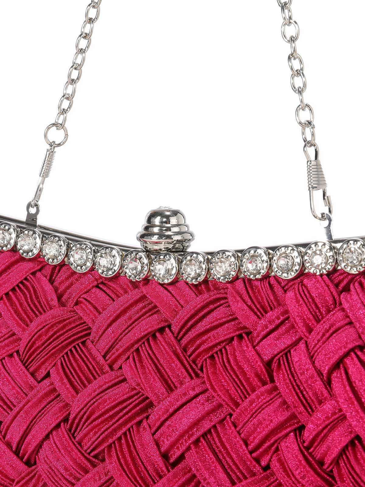 Satingewebe Diamant Abendtasche - Image 9