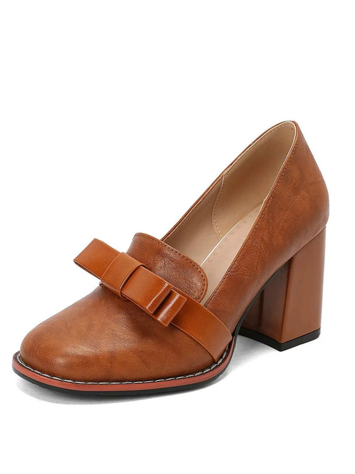 Schleife Eckig Slipper Blockabsatz - Image 3
