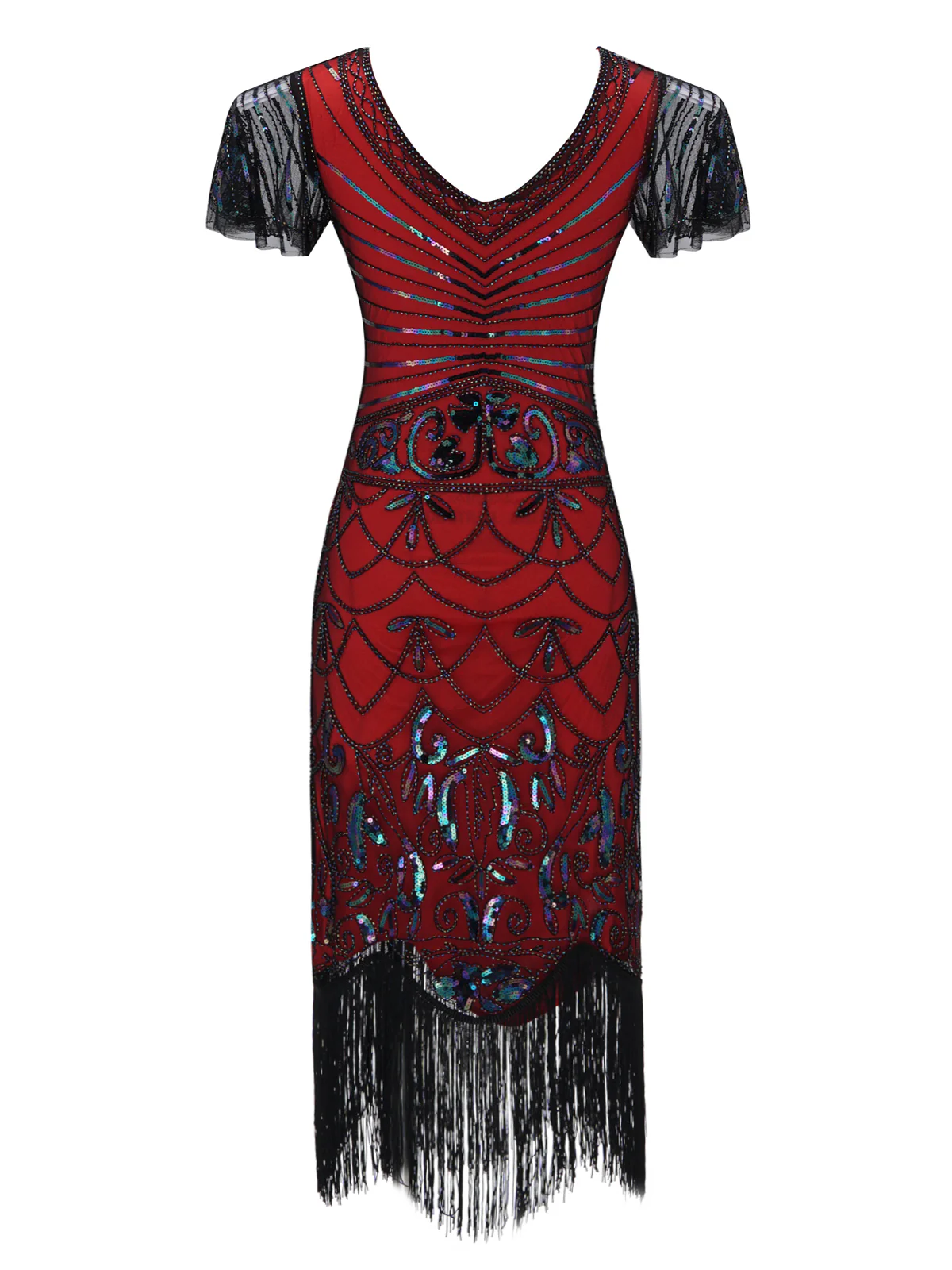 SCHWARZ 1920ER VINTAGE FRANSEN FLAPPER KLEID - Image 13