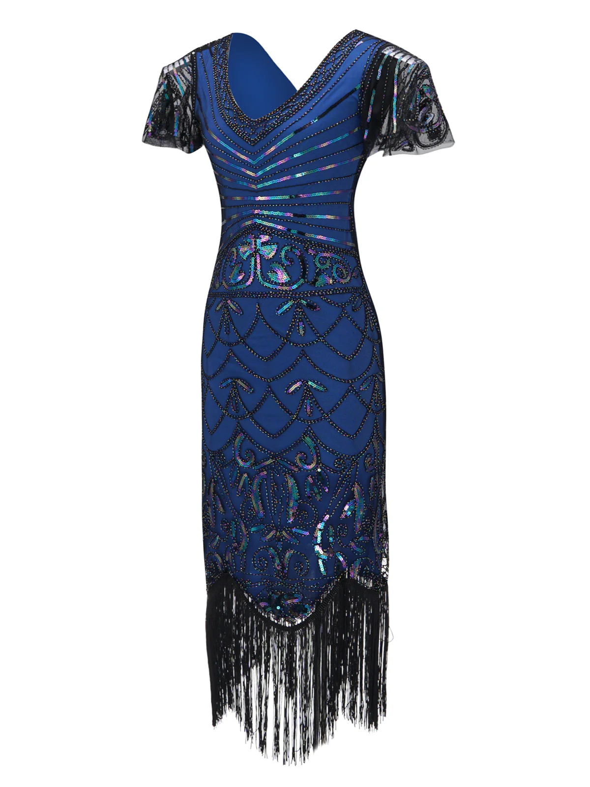 SCHWARZ 1920ER VINTAGE FRANSEN FLAPPER KLEID - Image 7