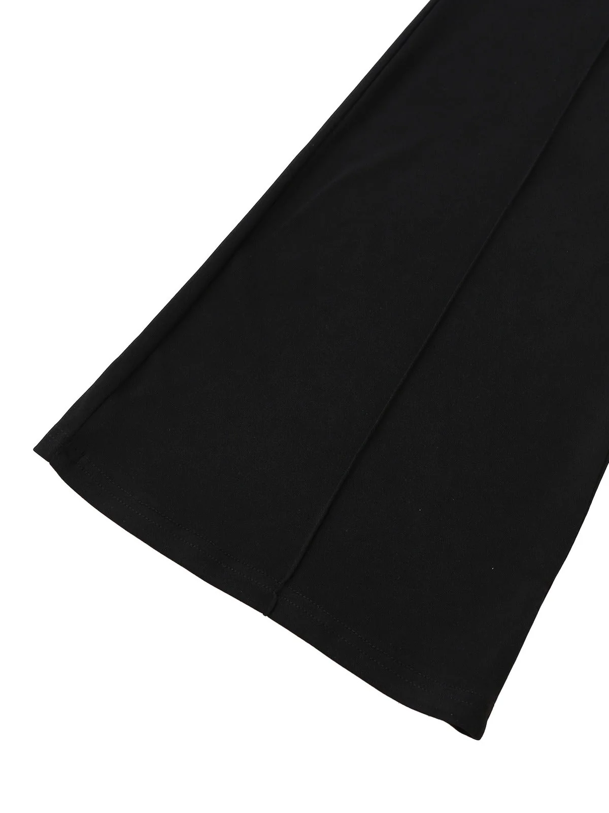 Schwarz 1930er Ärmellos Chain Kordelzug Halbrollkragen Jumpsuit - Image 4