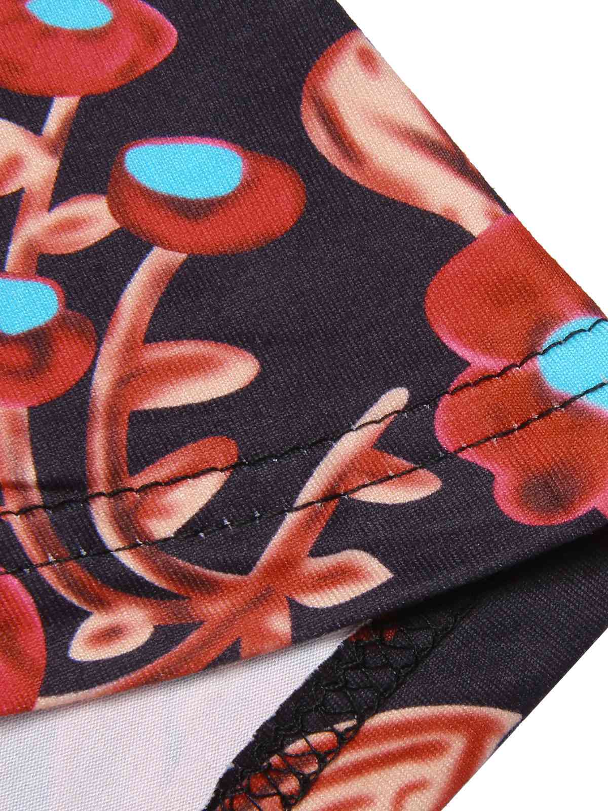 Schwarz 1930er Blumen Träger Fischschwanz Kleid - Image 8