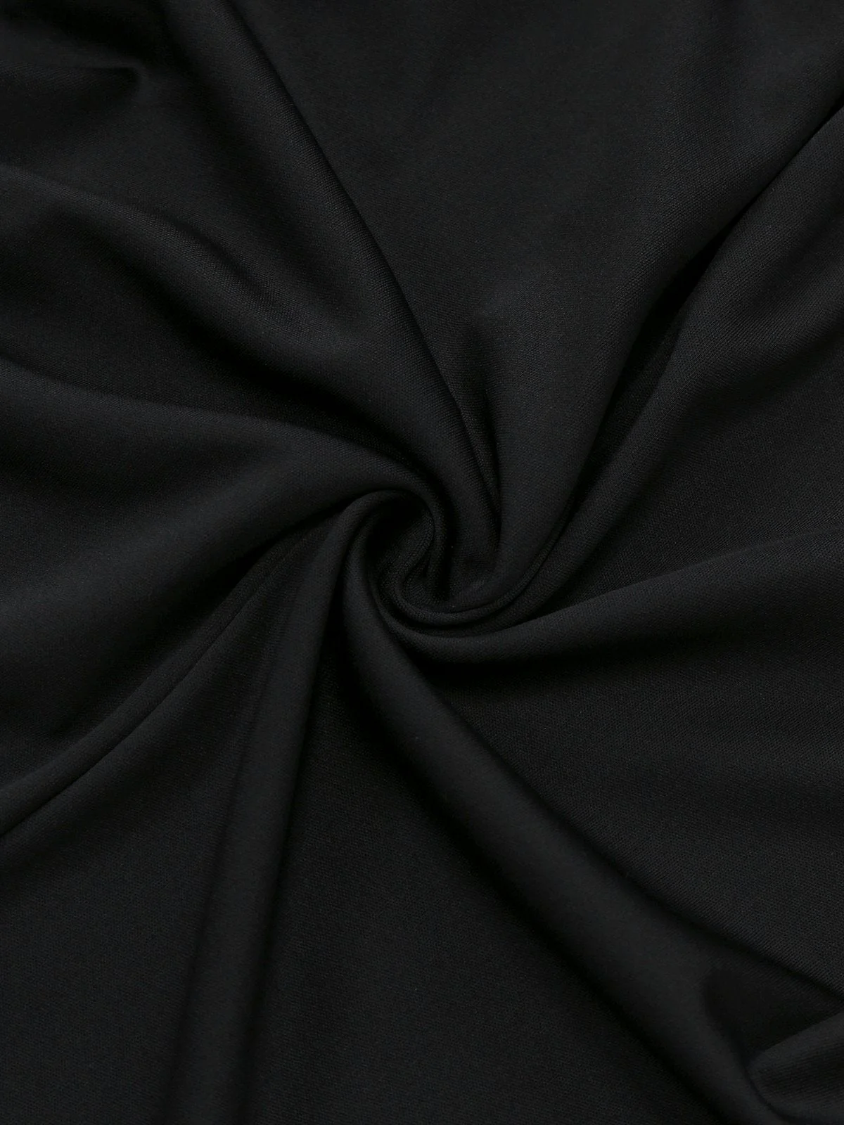 Schwarz 1930er Bogen Kragen Metall Taste Vorder Schlitz Kleid - Image 7