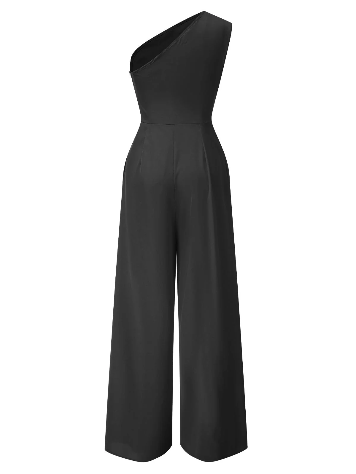 1930er Eine Schulter Solide Binden Jumpsuit - Image 7