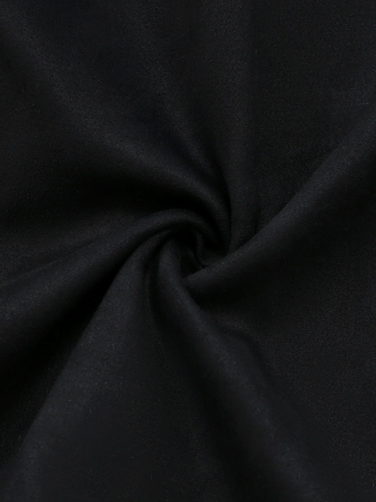 Schwarz 1930er Faux Pelzbesatz Maxi Mantel - Image 6