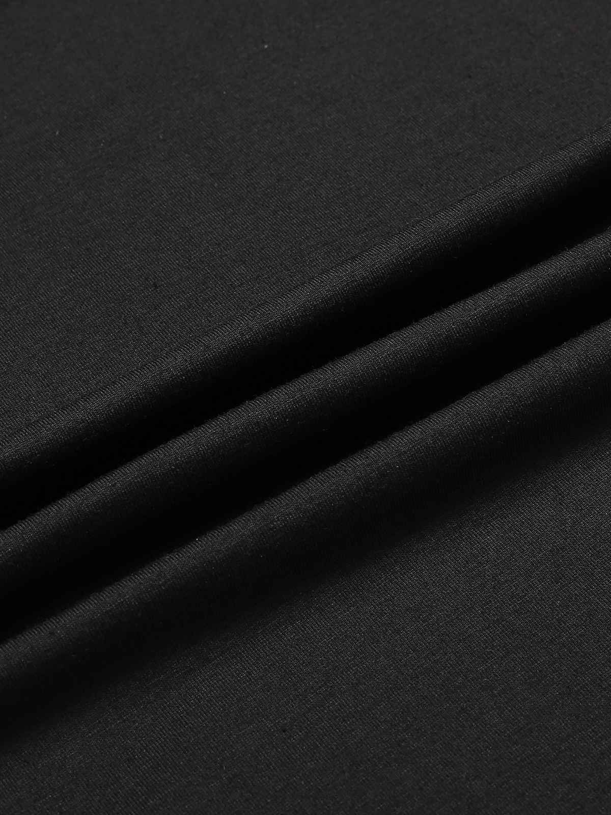 Schwarz 1930er Gothic Morticia Addams Dolman-Ärmel Fischschwanz Kleid - Image 4
