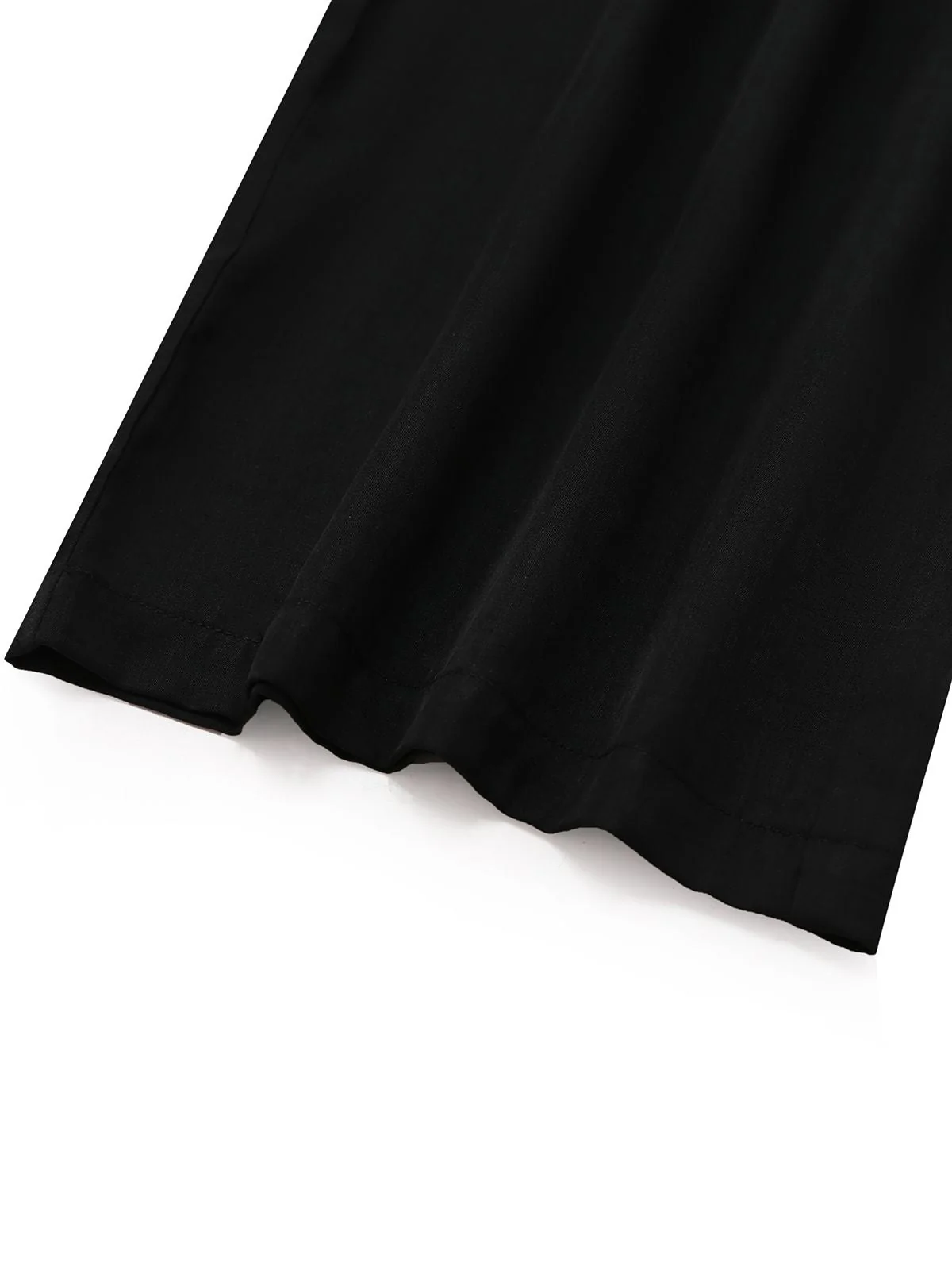 Schwarz 1930er Netz Plissiertes Patchwork Jumpsuit - Image 7