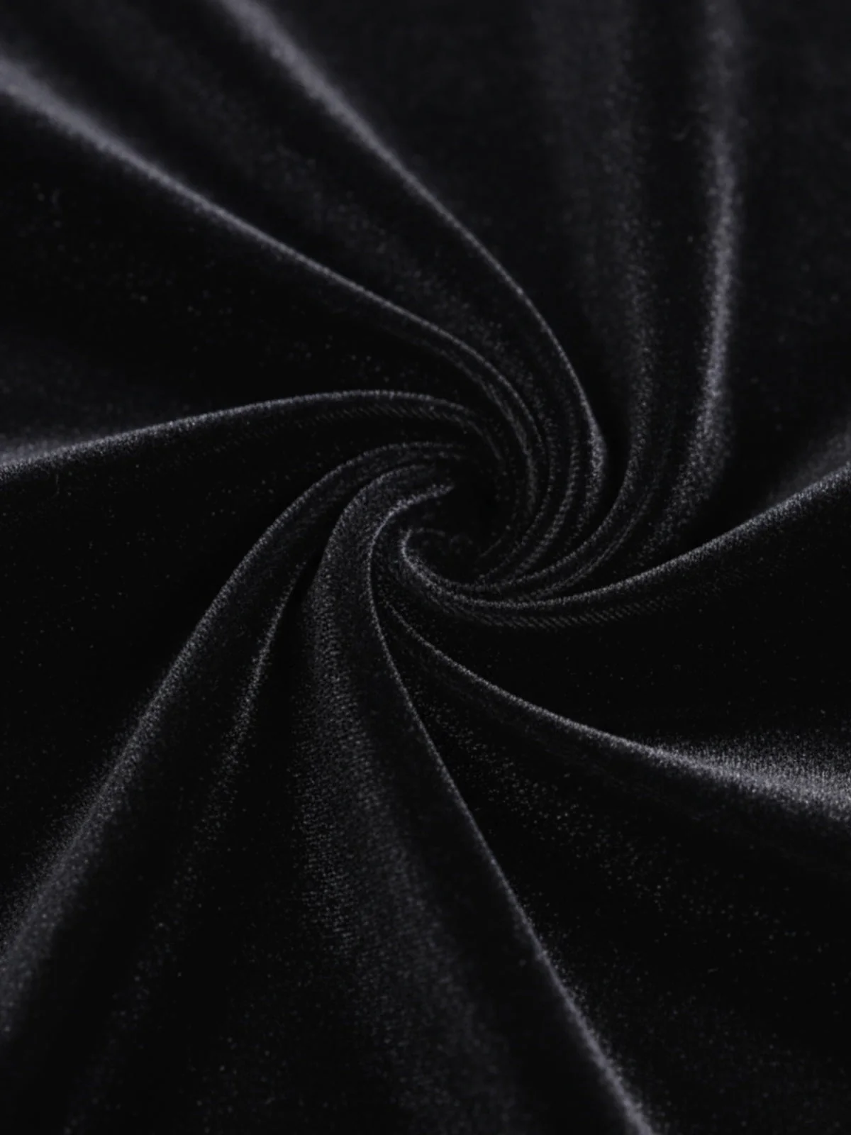 Schwarz 1930er Samt Wasserfallausschnitt Federbrosche Kleid - Image 8