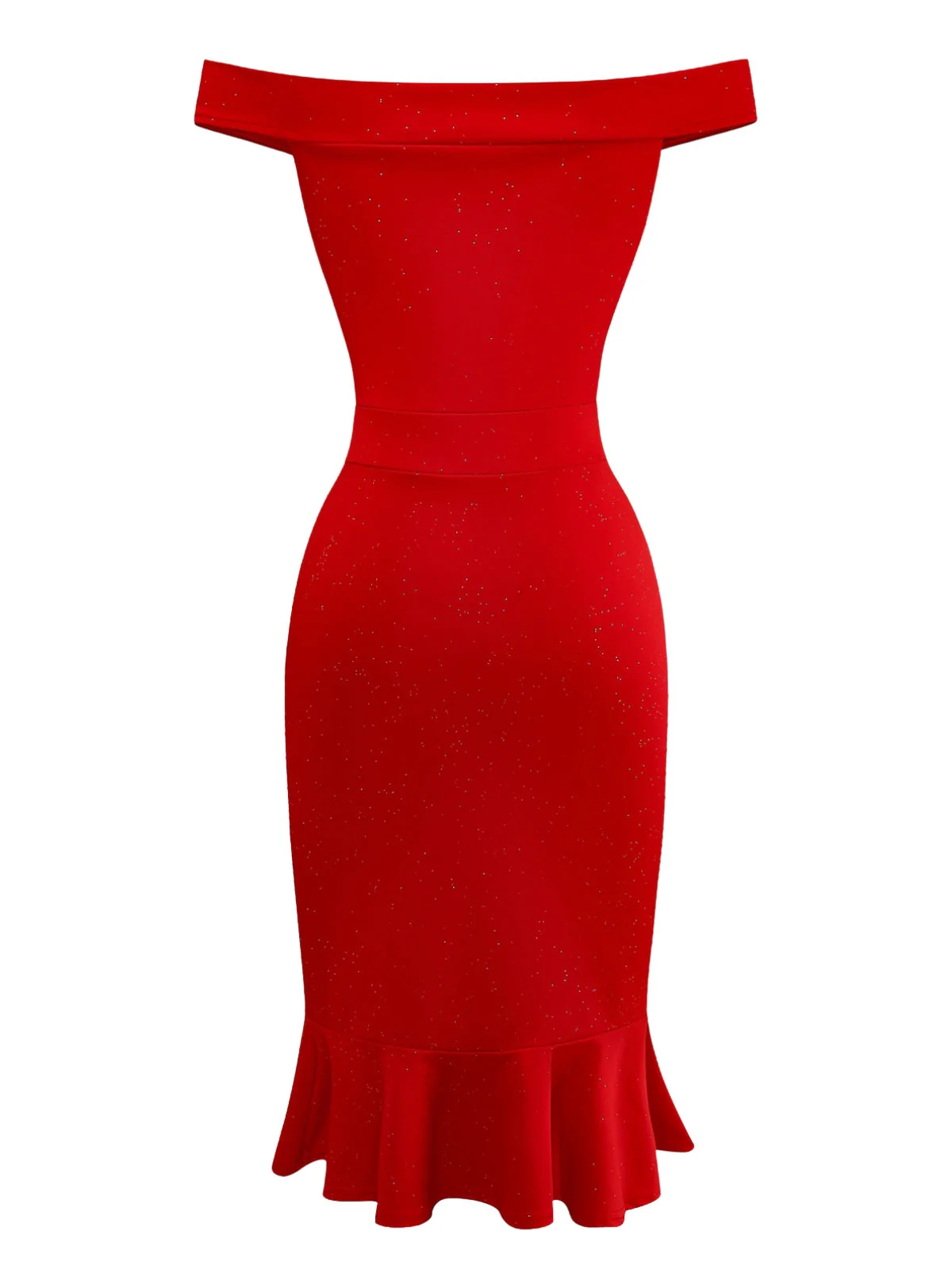 Schwarz 1930er Schulterfrei Schimmernd Meerjungfrauen Kleid - Image 5