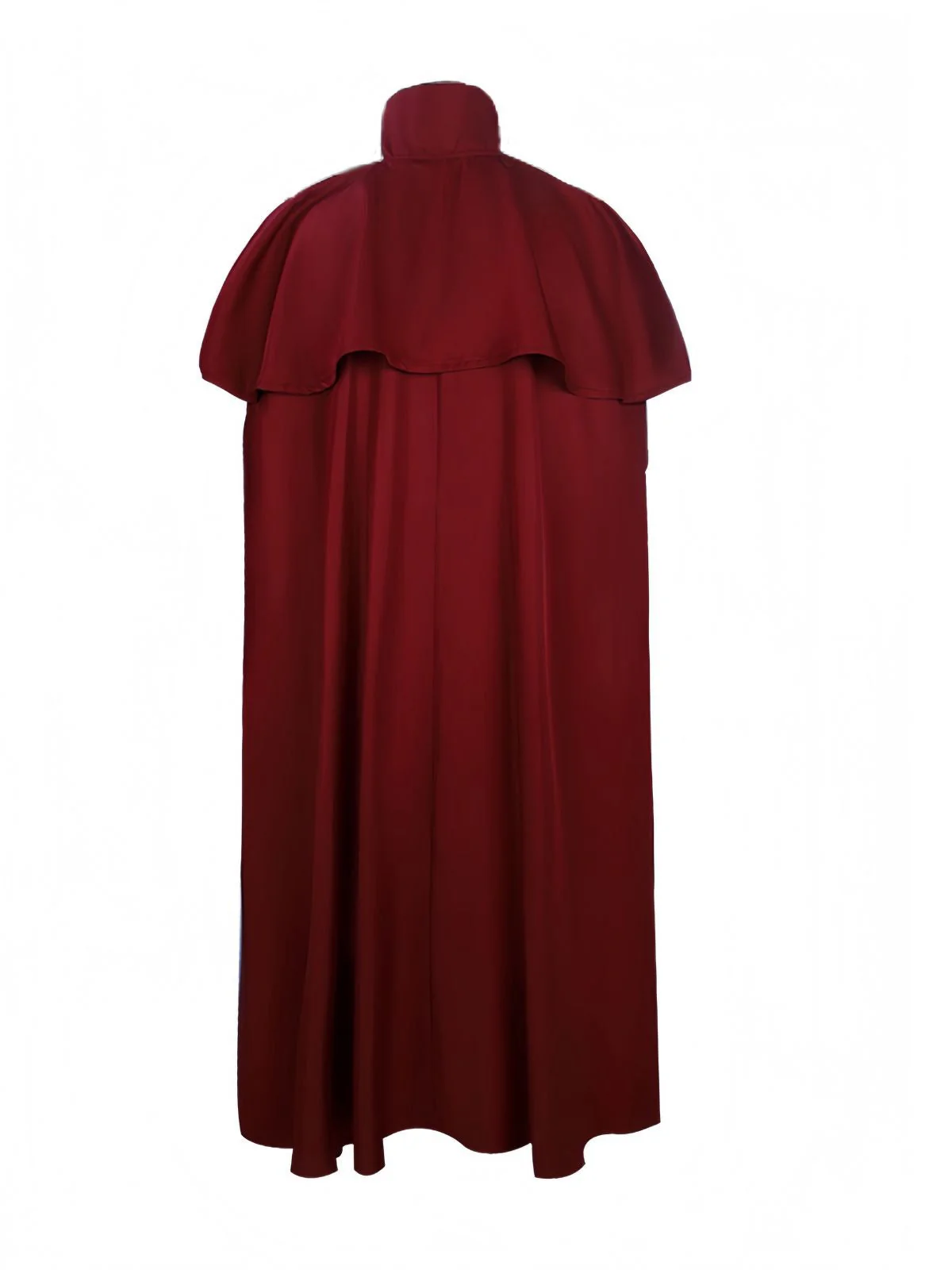 Schwarz 1930er Solide Halloween Gothic Mittelalterlich Tod Mantel - Image 5