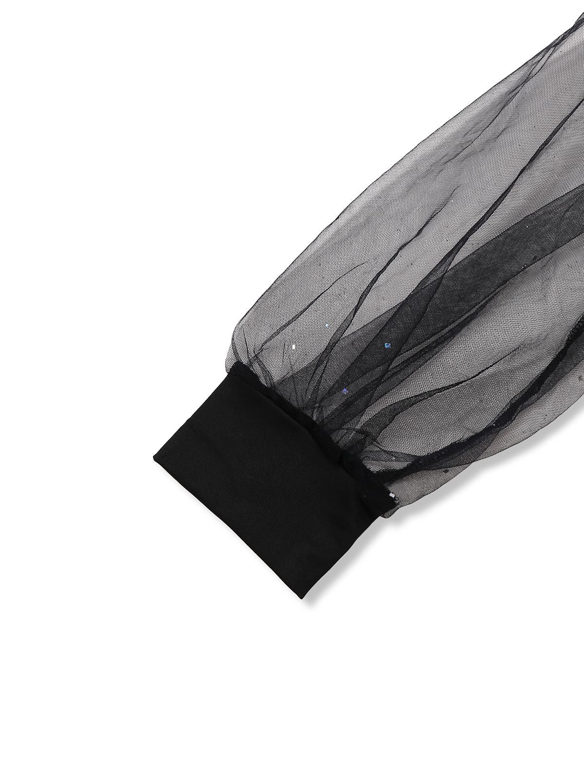 Schwarz 1930er Solide V-Ausschnitt Pailletten Unregelmäßiger Saum Kleid - Image 4