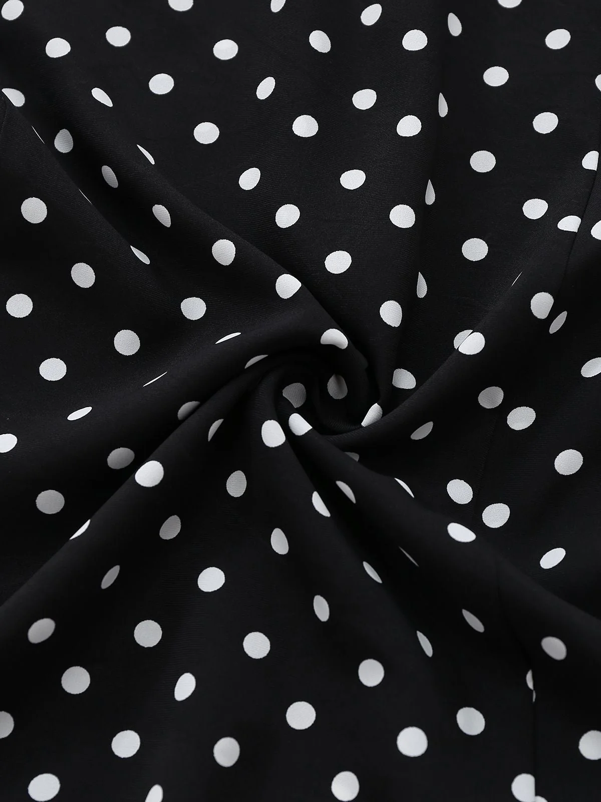 Schwarz 1930er Spitze Patchwork Polka Dot Kleid - Image 6