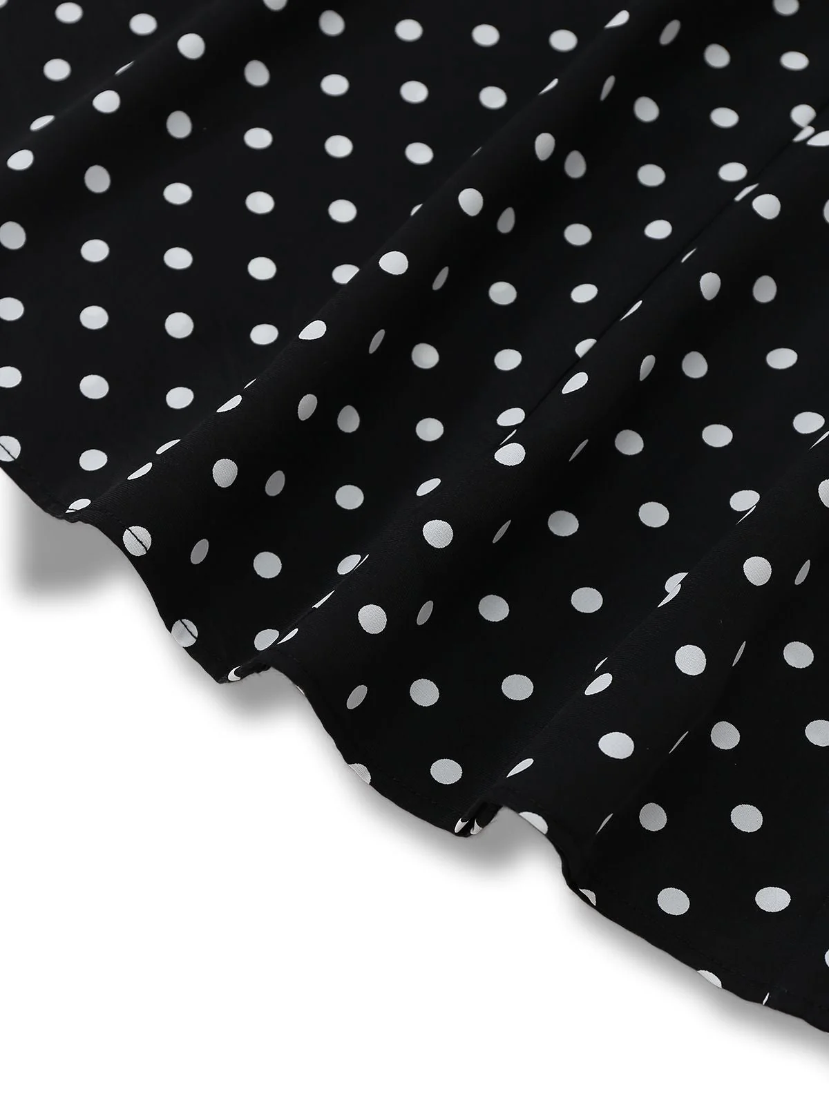 Schwarz 1930er Spitze Patchwork Polka Dot Kleid - Image 7