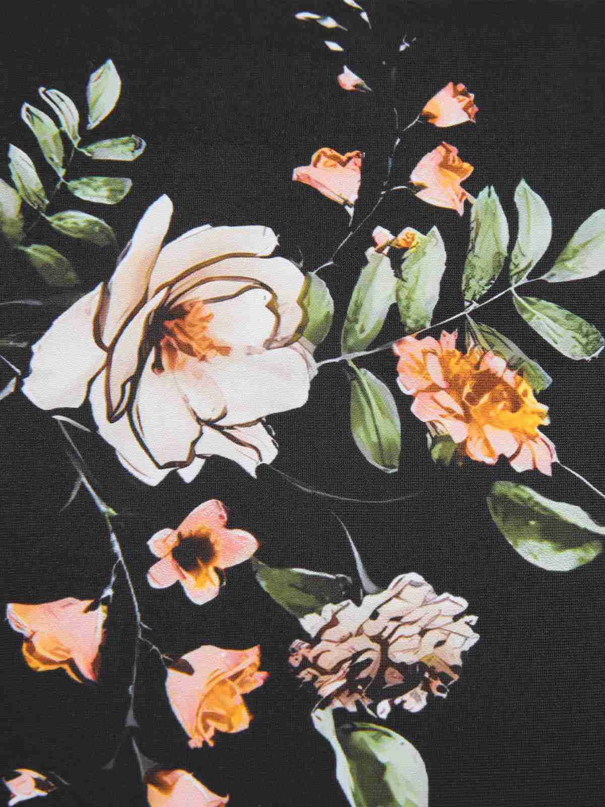 Schwarz 1940er Blumen Boxer Träger Badeanzug - Image 7