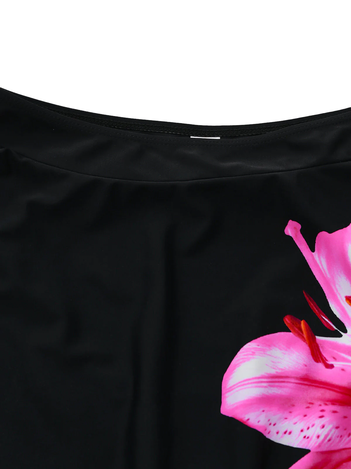 Schwarz 1940er Blumen Metallschnalle Tankini Set - Image 6