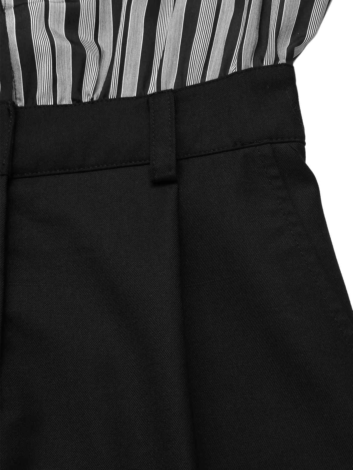 Schwarz 1940er Hemdkragen Streifen Jumpsuit Mit Kap - Image 10