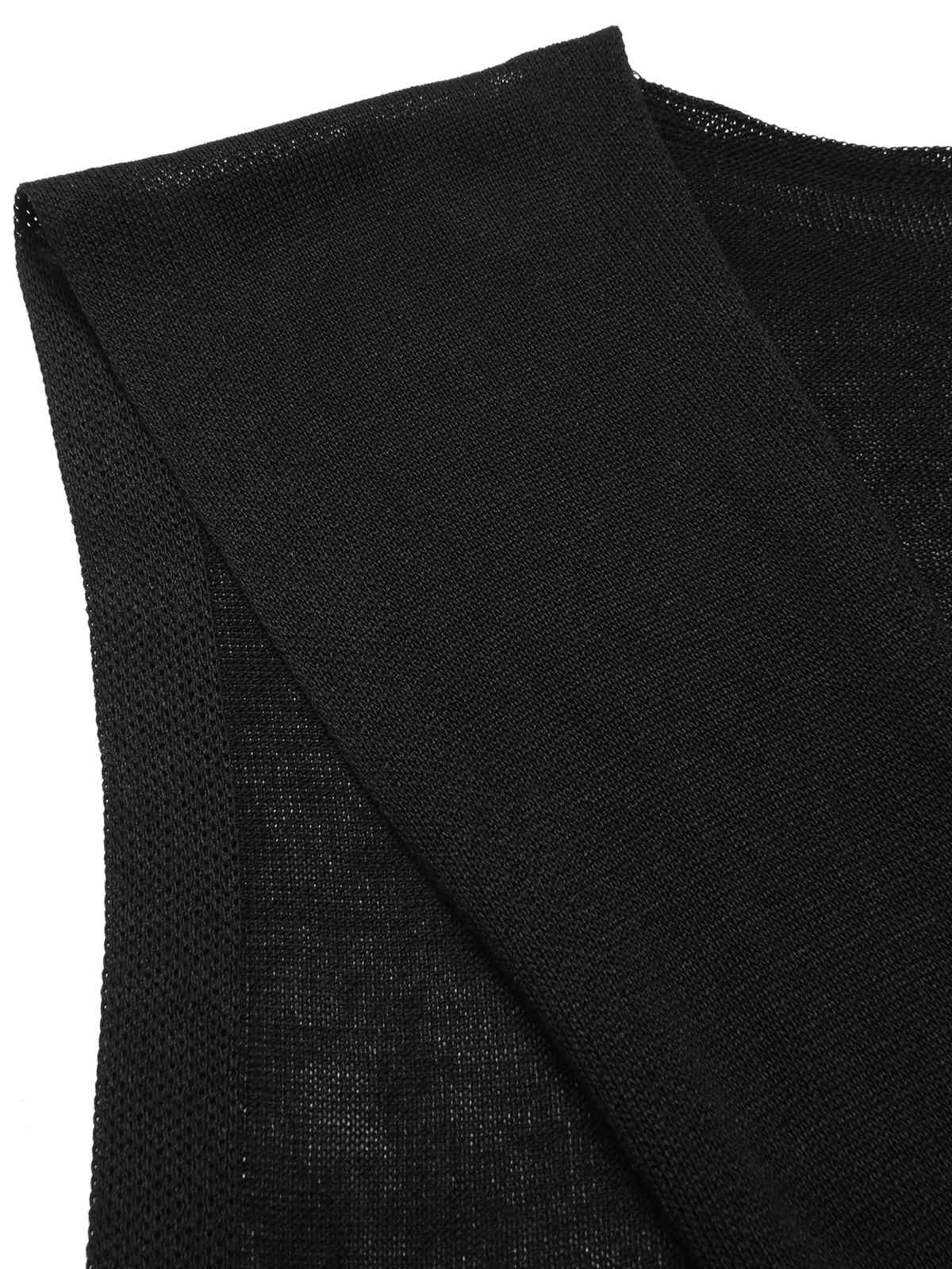 Schwarz 1940er Hemdkragen Streifen Jumpsuit Mit Kap - Image 11