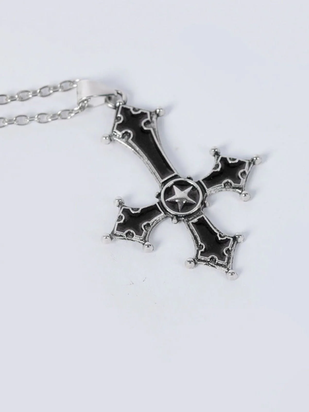 Schwarz 1940er Nonnen-Stil Kreuz Halskette Kleid - Image 10