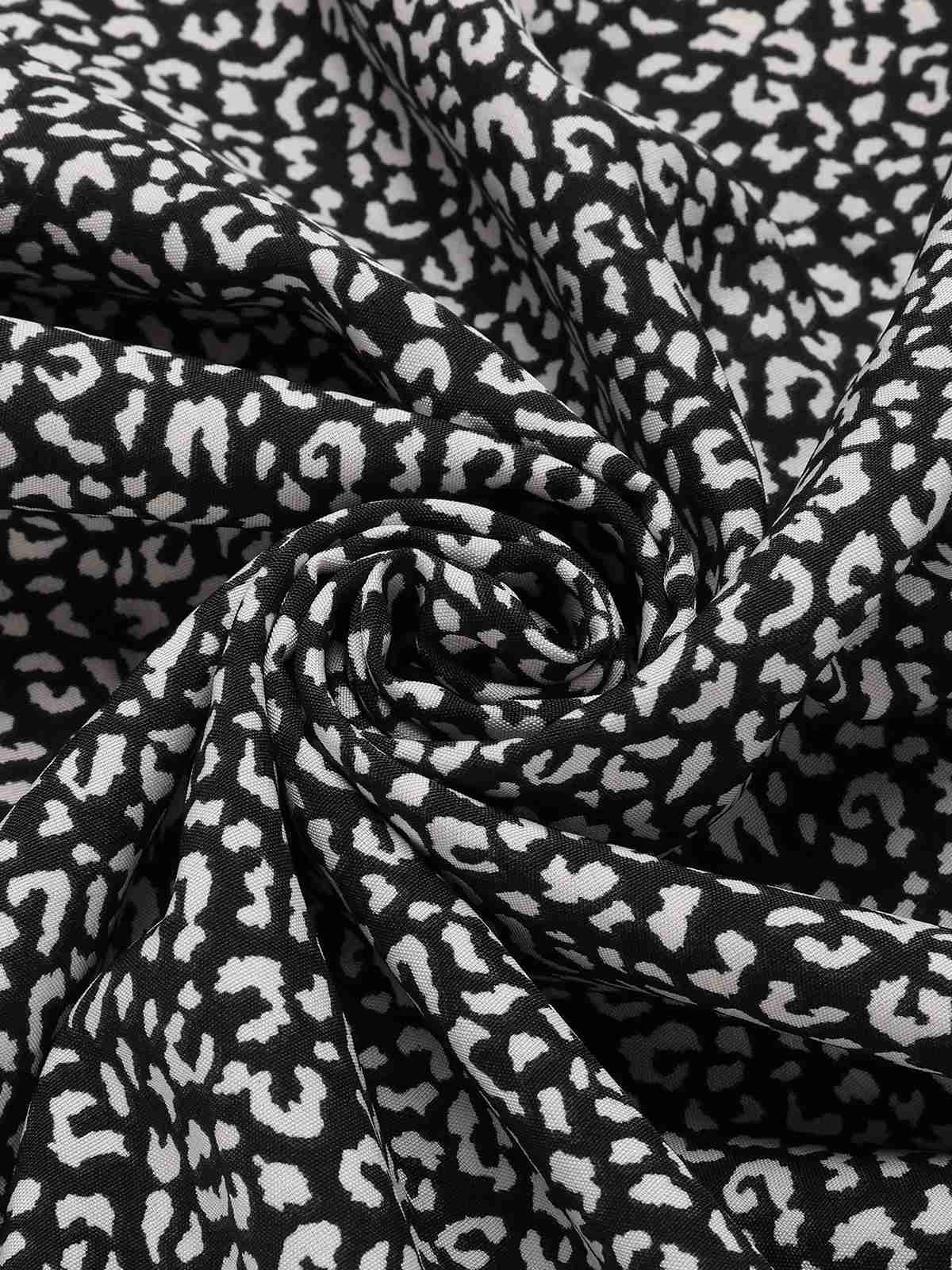 Schwarz 1940er Spitze Patchwork Kleid - Image 4