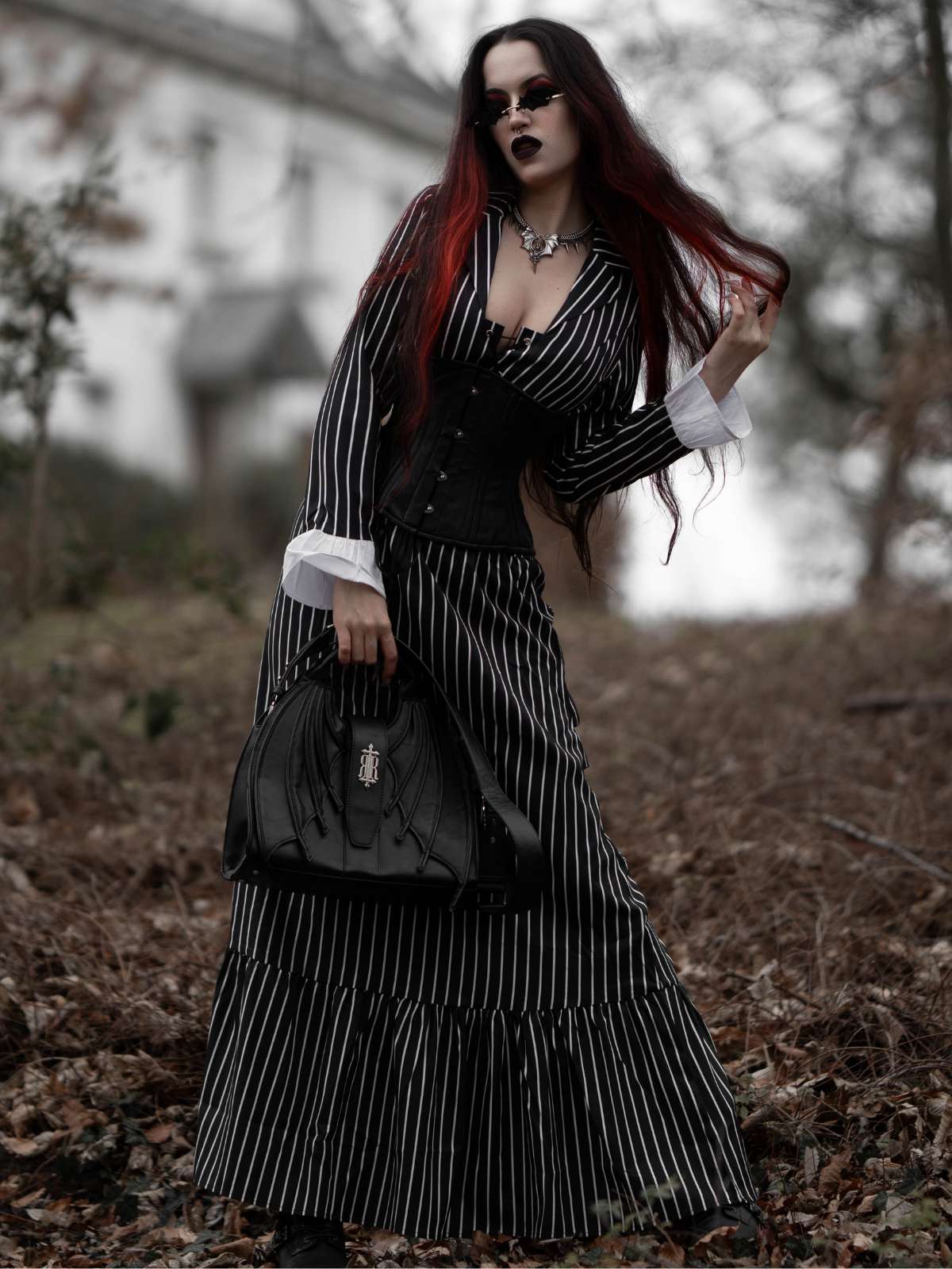 Schwarz 1940er Streifen The Nightmare Before Christmas Suit - Image 2