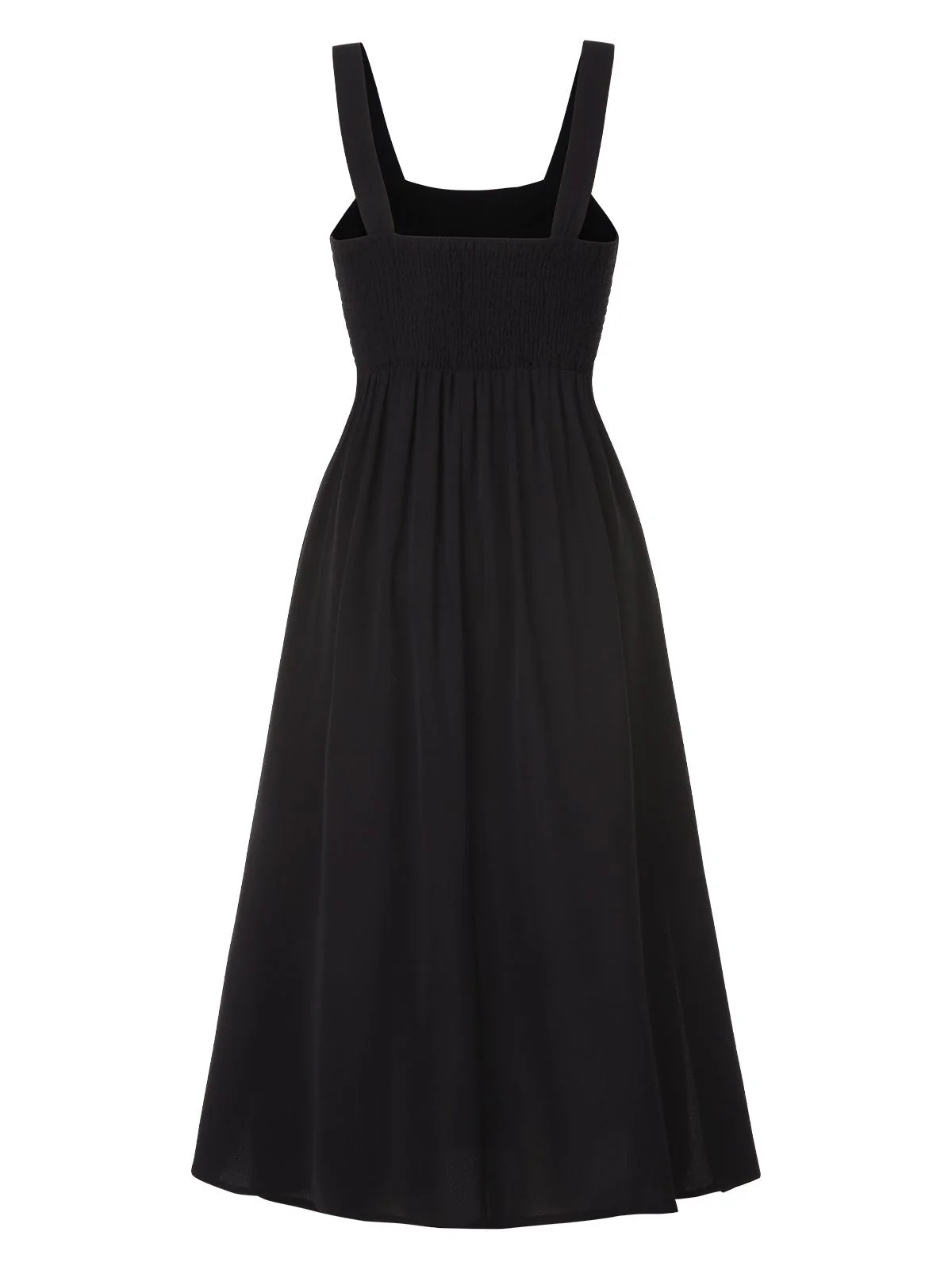 Schwarz 1940er Träger Bestickt Blumen Maxi Kleid - Image 2