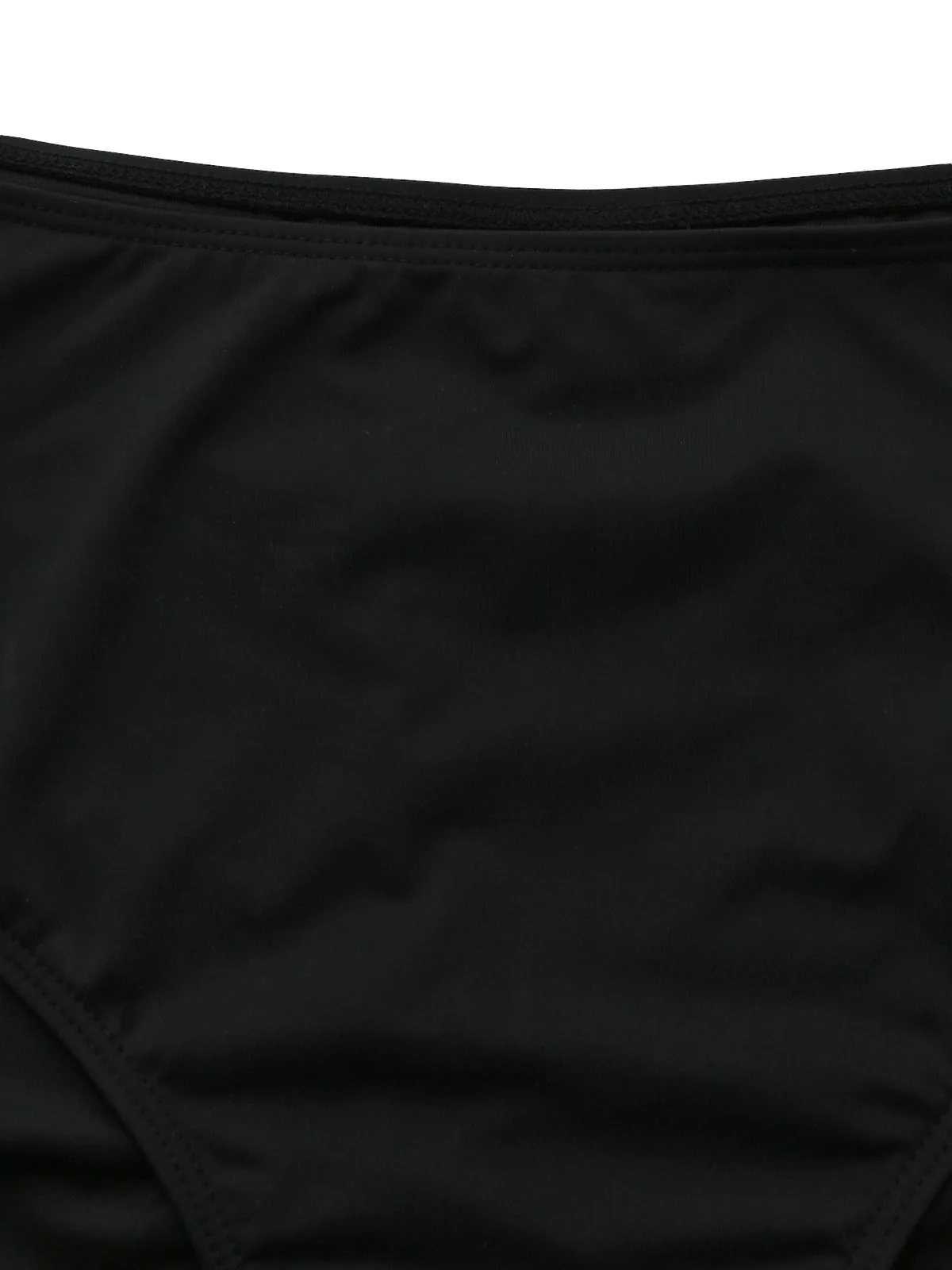 Schwarz 1940er Überkreuzt Cut-out Schnürung Tankini-Set - Image 7